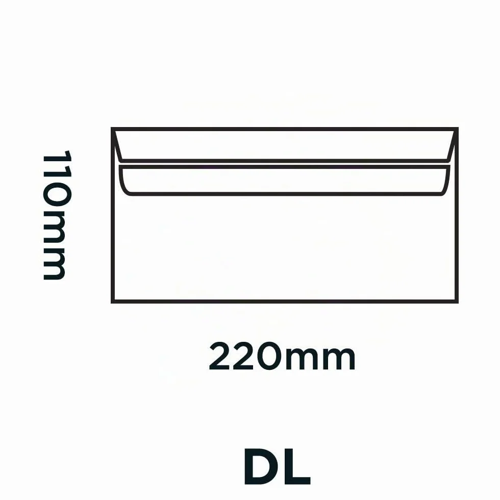 Blake Purely Everyday DL 110 x 220 mm Enveloppes Autocollante Blanc Boîte de 50