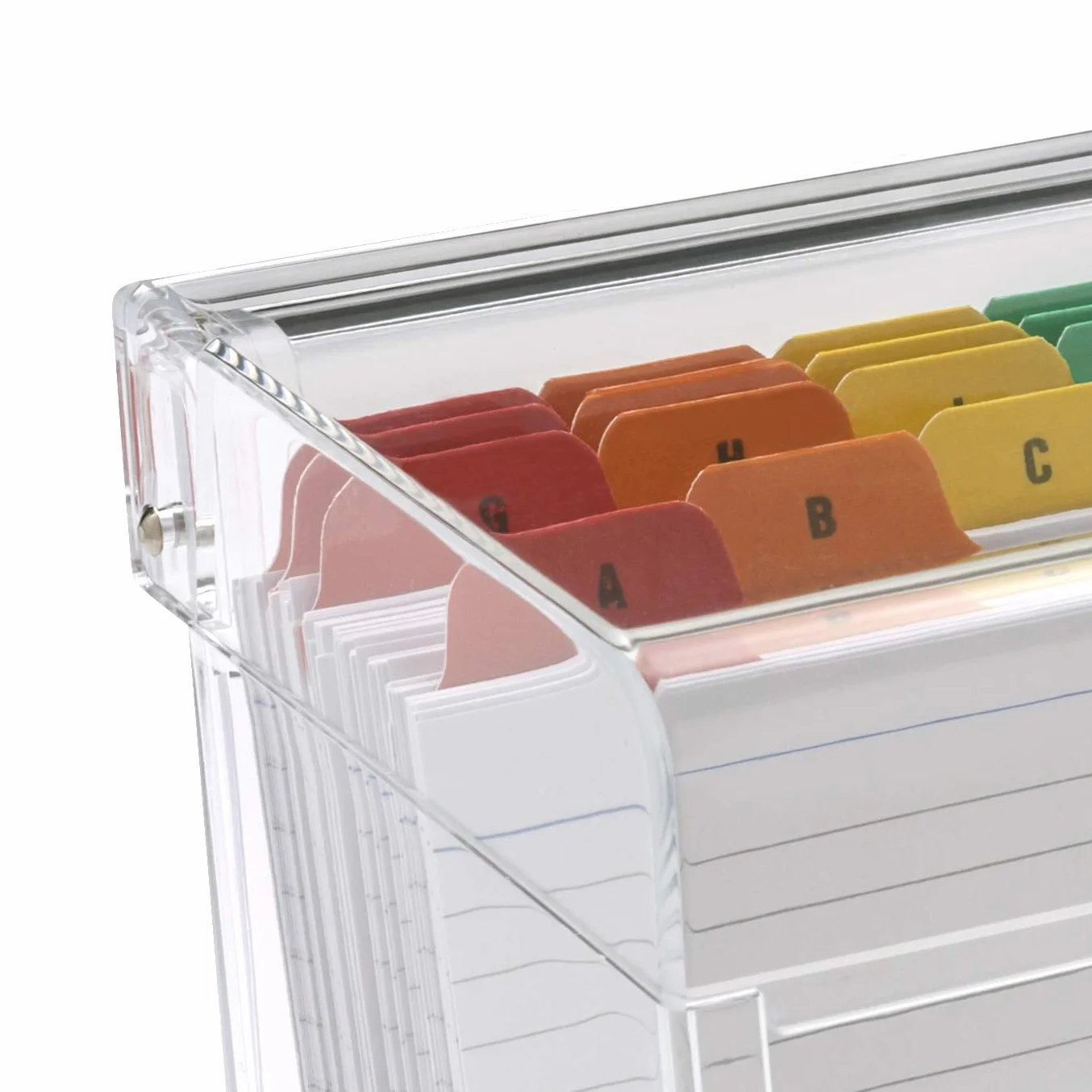 OSCO Boîte d'index en acrylique transparente