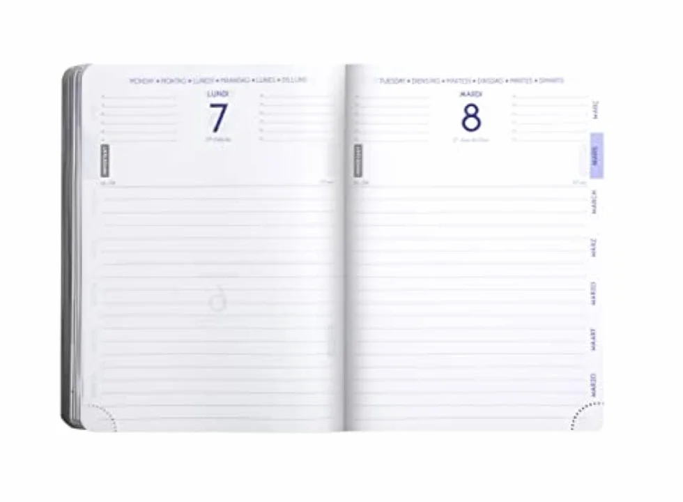 Exacompta Agenda Forum Roar 12x17 cm Journalier Août 2026 à Juillet 2027 Foncé