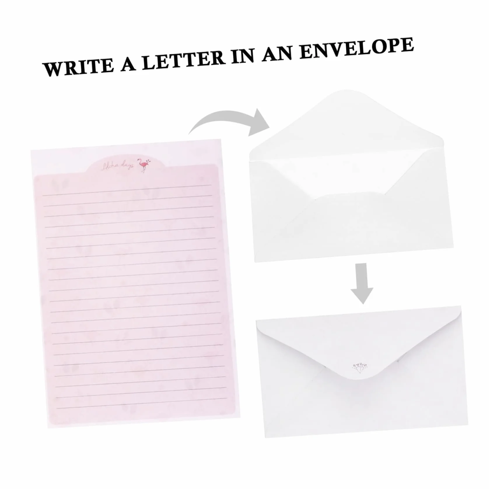 DOITOOL Set de Papeterie Papier à Lettre Animal Floral Mignon avec Enveloppes Assorties