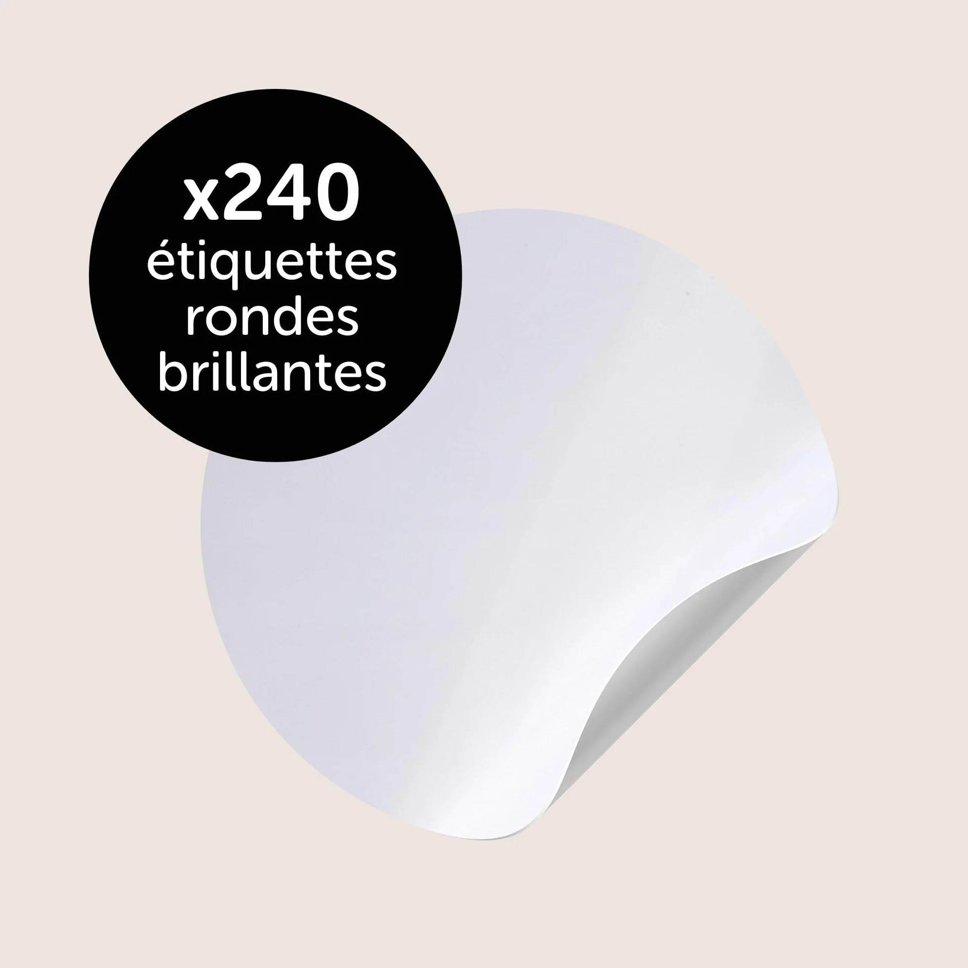 AVERY 240 étiquettes Jet d'encre blanches brillant 40mm Rondes
