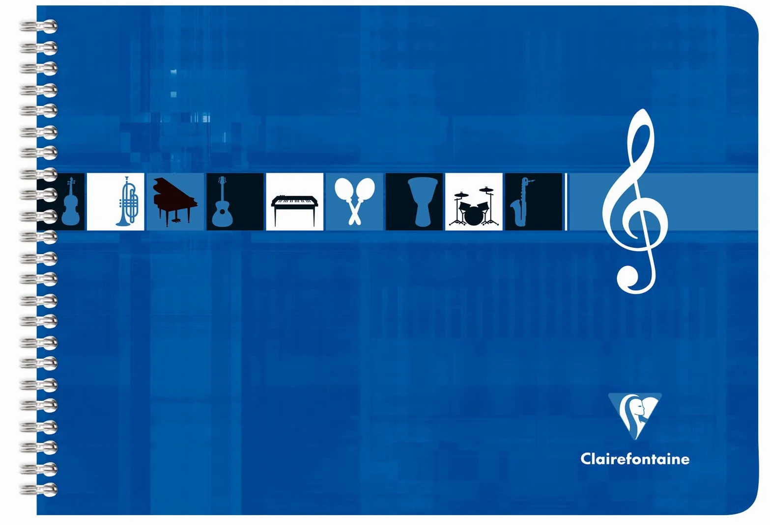 Clairefontaine Cahier de Musique Spirale A4 21x29,7 cm 50 Pages 8 Portées Papier 90 g