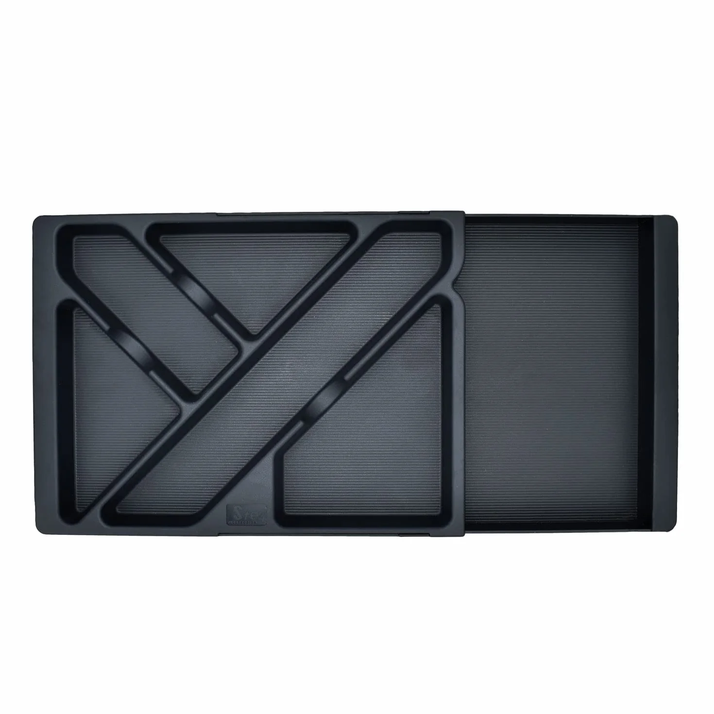 Plateau extensible pour tiroir de bureau plastique recyclé 32,8-45,2 x 22,5 x 2,5 cm Noir Made in EU
