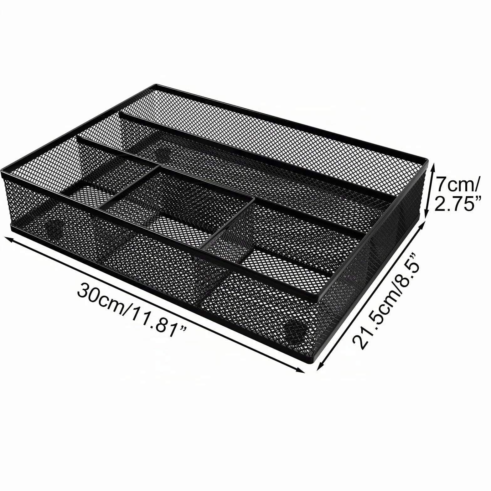 EasyPAG Organiseur de tiroir de bureau en maille Noir