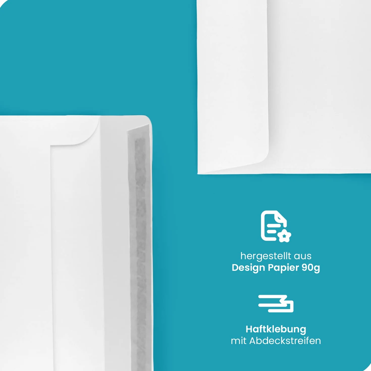 Enveloppes blanches C5 162 x 229 mm 90g rabat droit Netuno Design