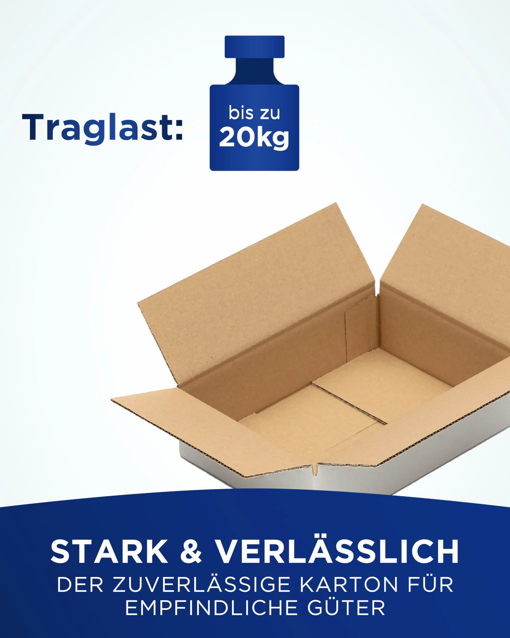 Cartons d'expédition 215 x 150 x 55 mm blanc simple paroi 400 pièces