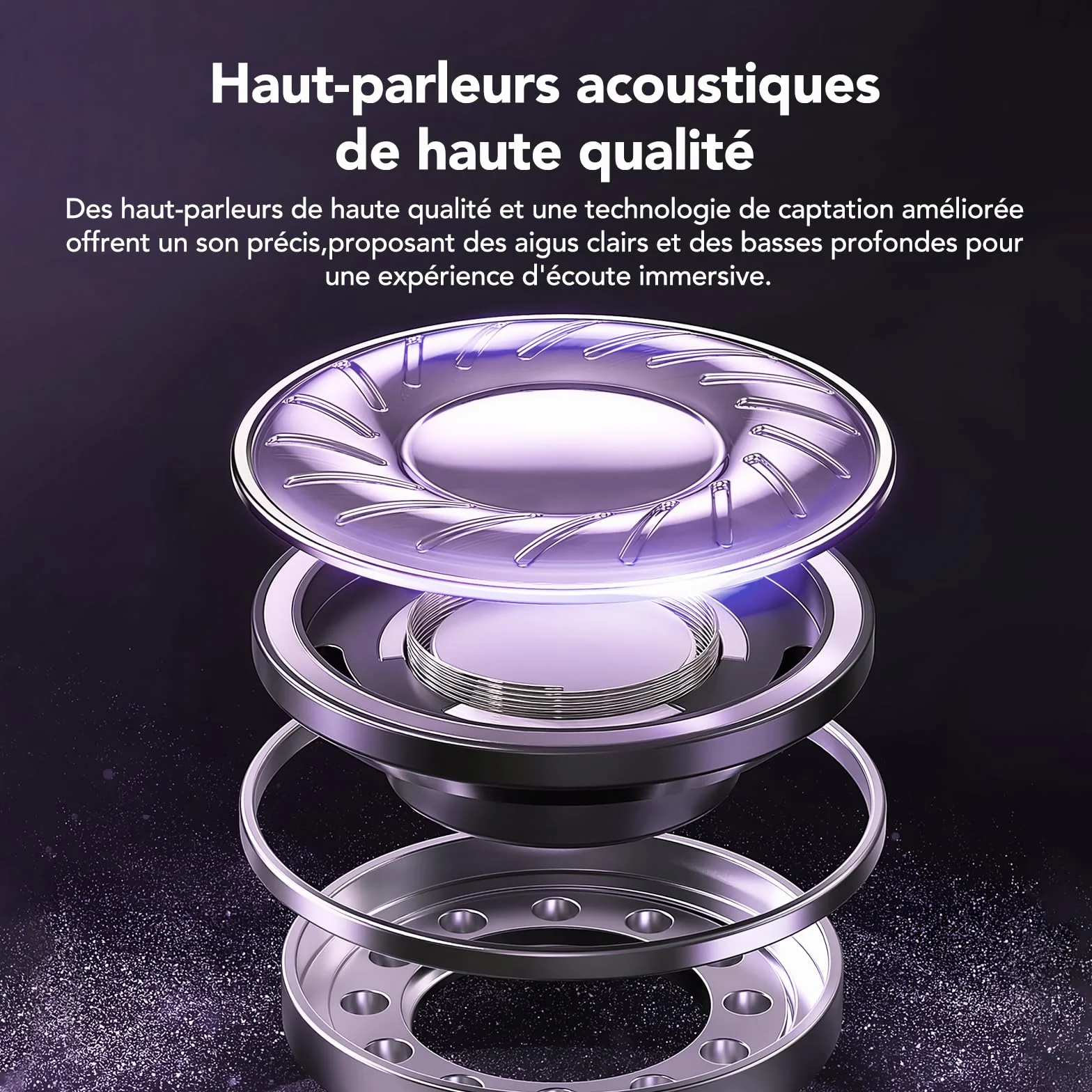 NE68 AI Écouteur Traducteur Instantané 150 Langues, ANC/ENC Réduction du Bruit, Écran Tactile LED, IPX5, 60H Autonomie