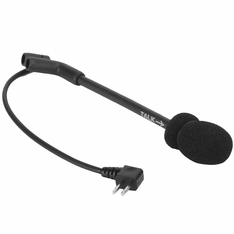 Zerone Microphone Z Tactics Noir 2 Broches Compatible Comtac II H50 Réduction Bruit ABS