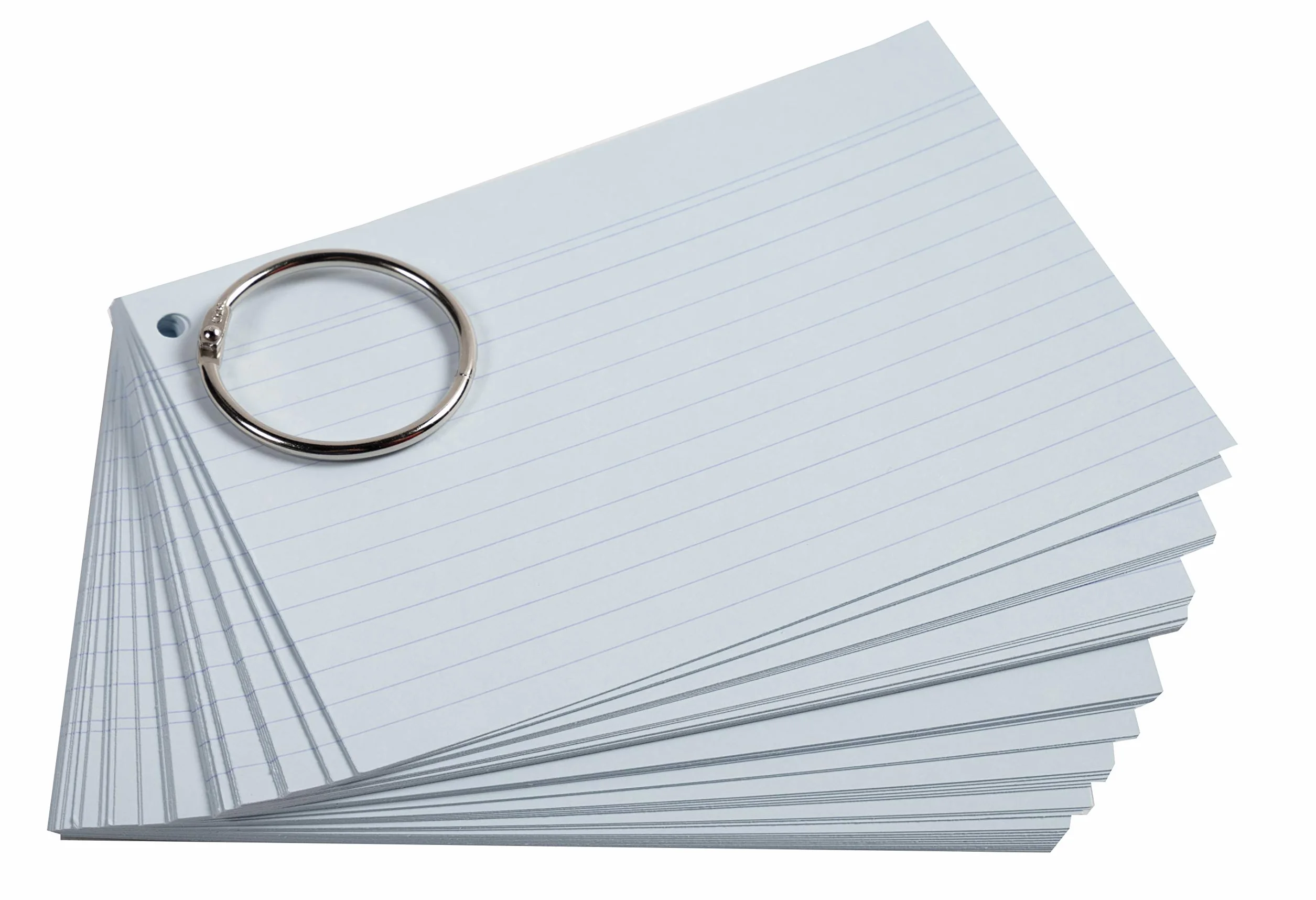 Exacompta Flashcards A6 bristol ligné perforé 50 pièces paquet