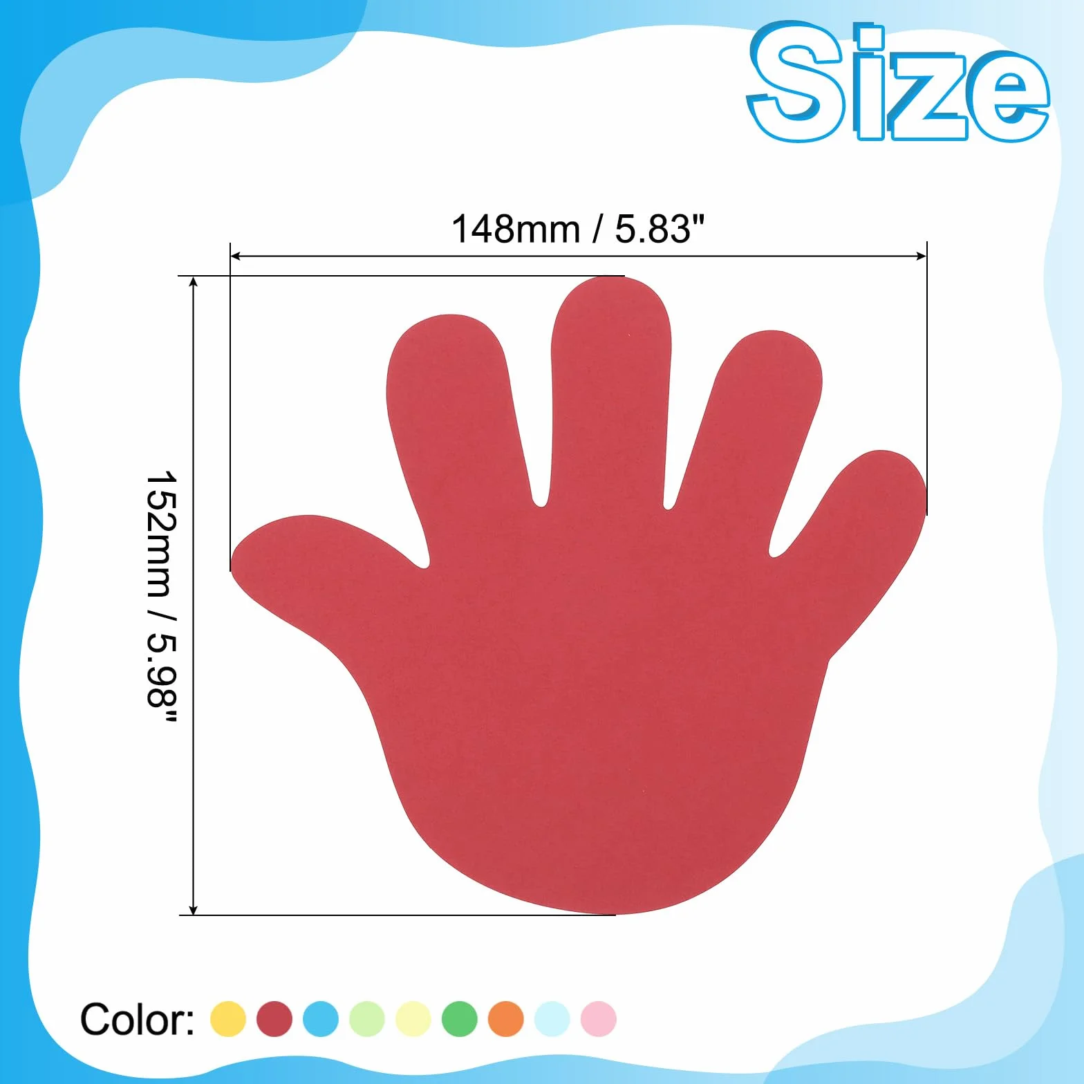 PATIKIL Découpes en Papier pour Tableau d'Affichage, 108 Pièces Formes de Mains Multicolores