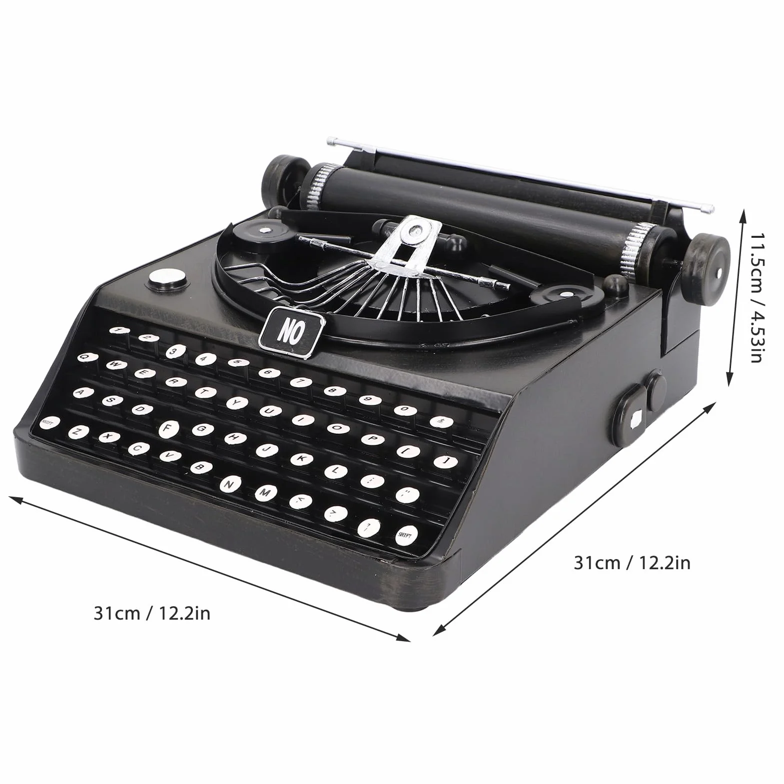 Machine à écrire Antique Noire Portable pour Bureau