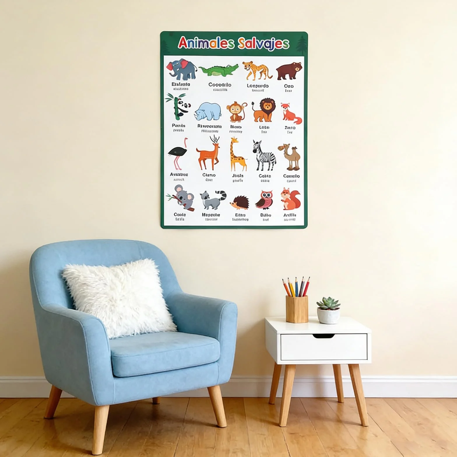 Affiches éducatives vocabulaire 29 x 21 cm Lot de 10 Décoration murale salle de classe enfants préscolaire
