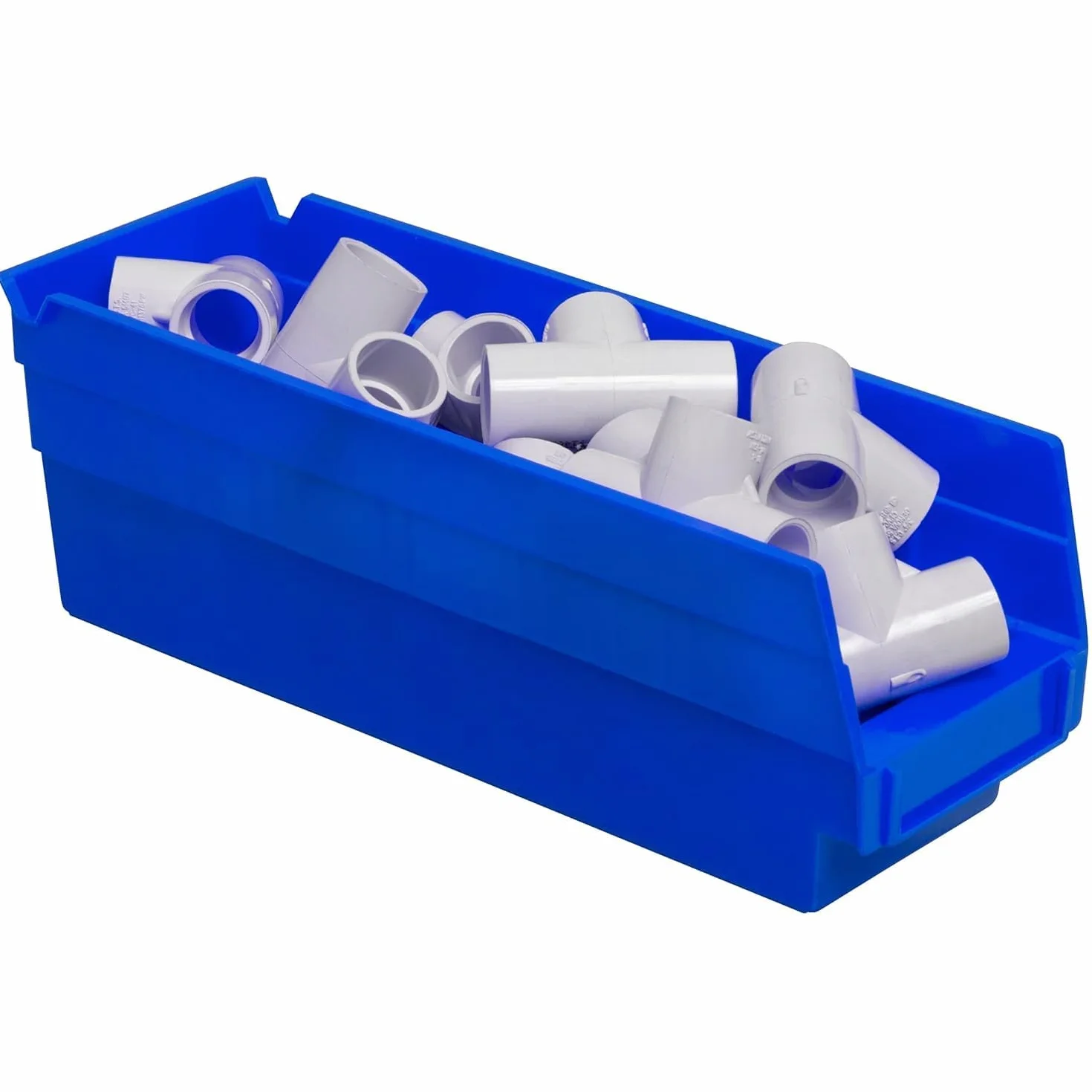Akro-Mils Étagères en plastique 30120 bacs de rangement robustes 30,48 cm x 10,16 cm x 10,16 cm bleu paquet de 24