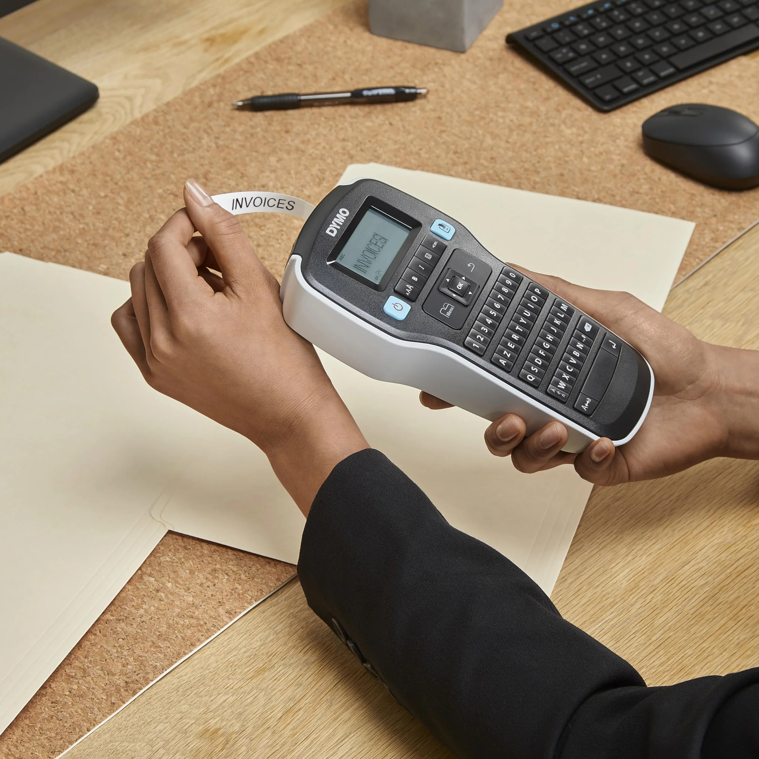 DYMO LabelManager 160 Imprimante d'étiquettes Portable avec 3 Rouleaux Ruban D1 Clavier QWERTY