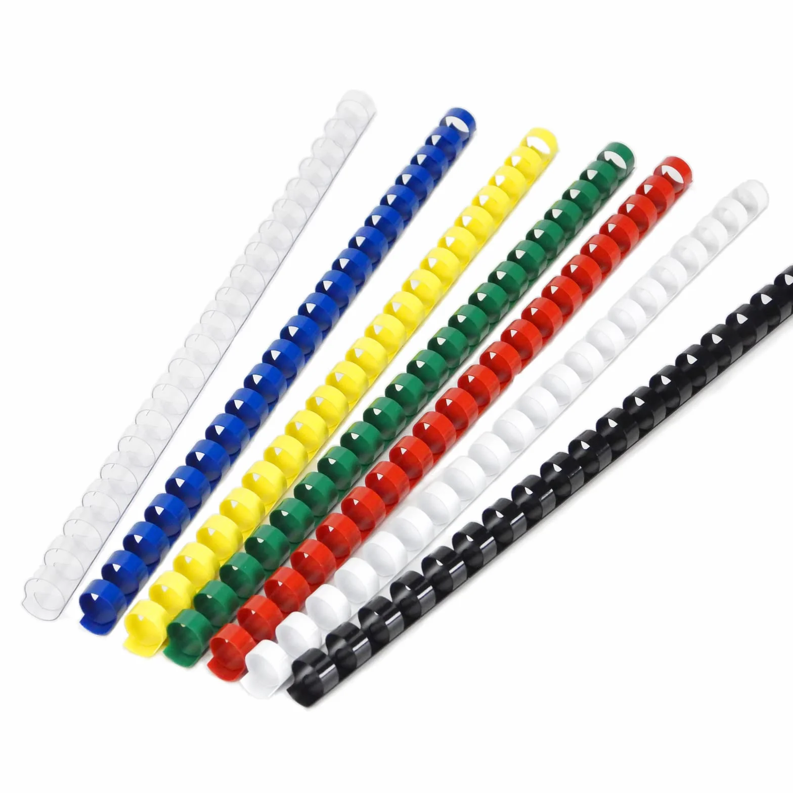 RAYSON Peignes de reliure plastique 8 mm 21 anneaux 40 feuilles A4 multicolore paquet de 100