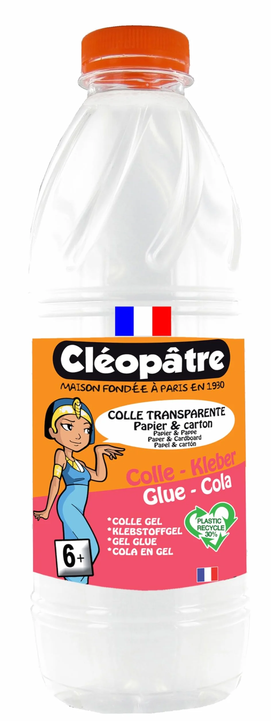 CLÉOPÂTRE Colle synthétique transparente Recharge 1 Litre