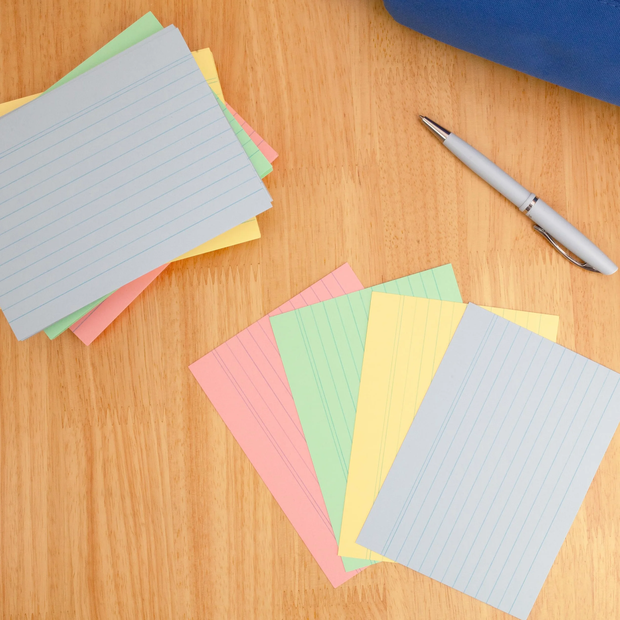 Herlitz Fiches bristol A6 lignées couleurs assorties lot de 200