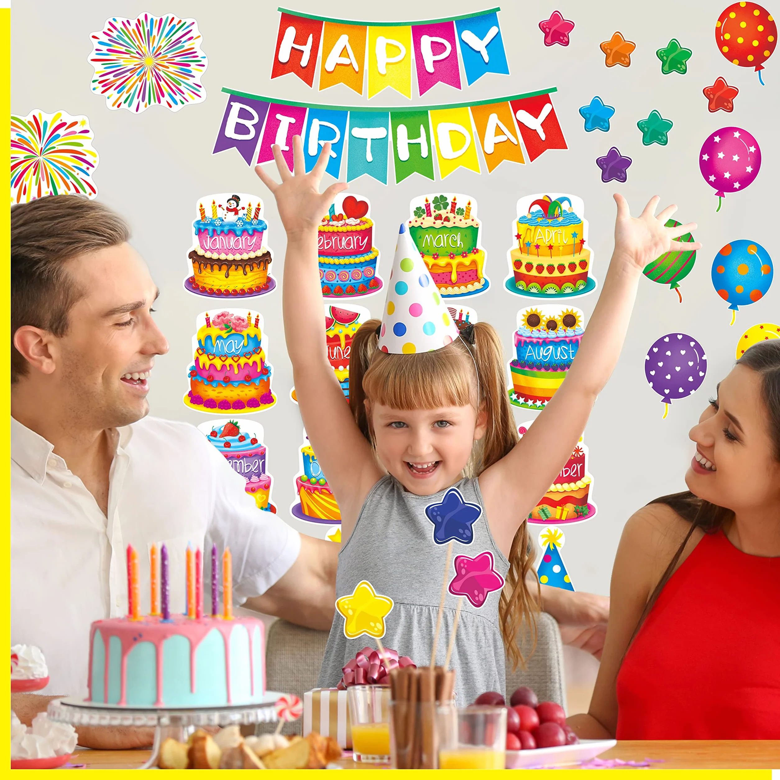 Joyeux Anniversaire Tableau D'affichage 39 PCS Décoration Fête Anniversaire