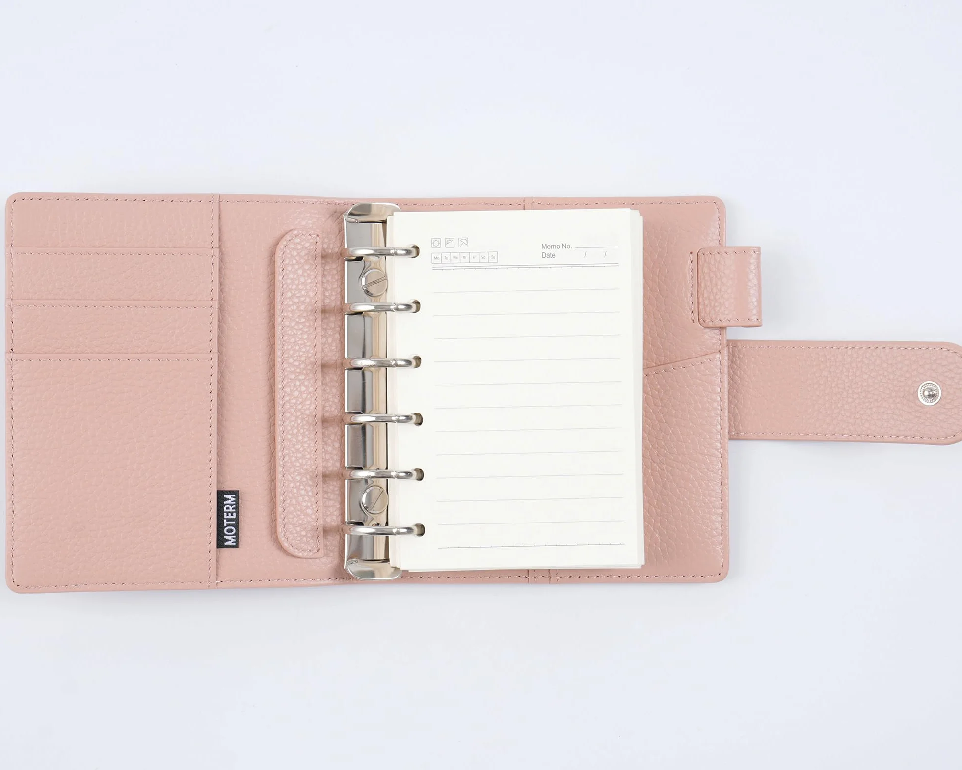 Moterm Elite Agenda de Poche A7 Organiseur en Cuir Véritable Kiesel-Staubrose 25mm