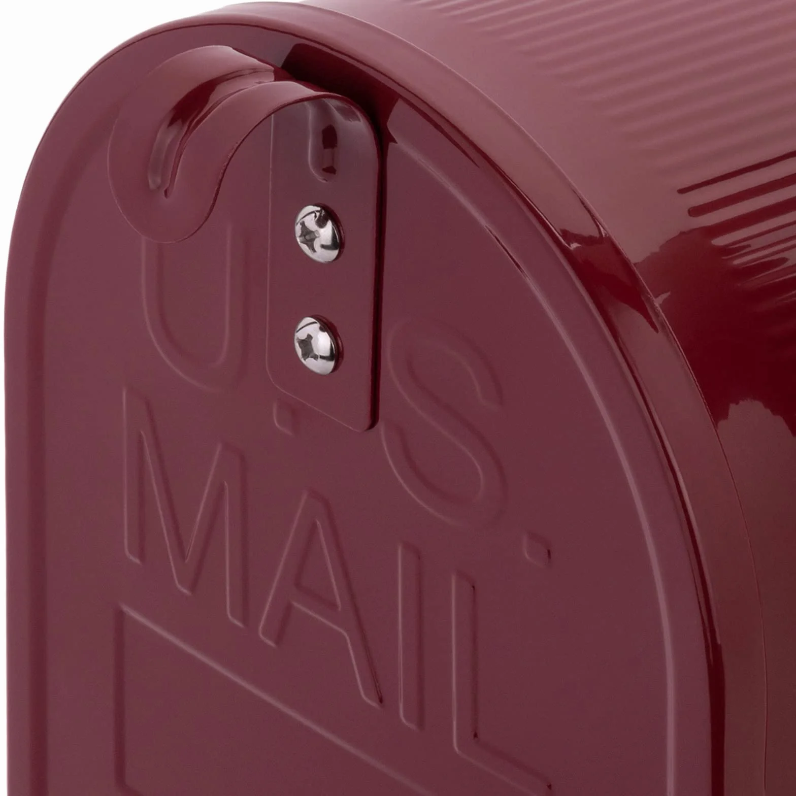 PrimeMatik Boîte aux lettres US Mail aluminium courrier postal rouge
