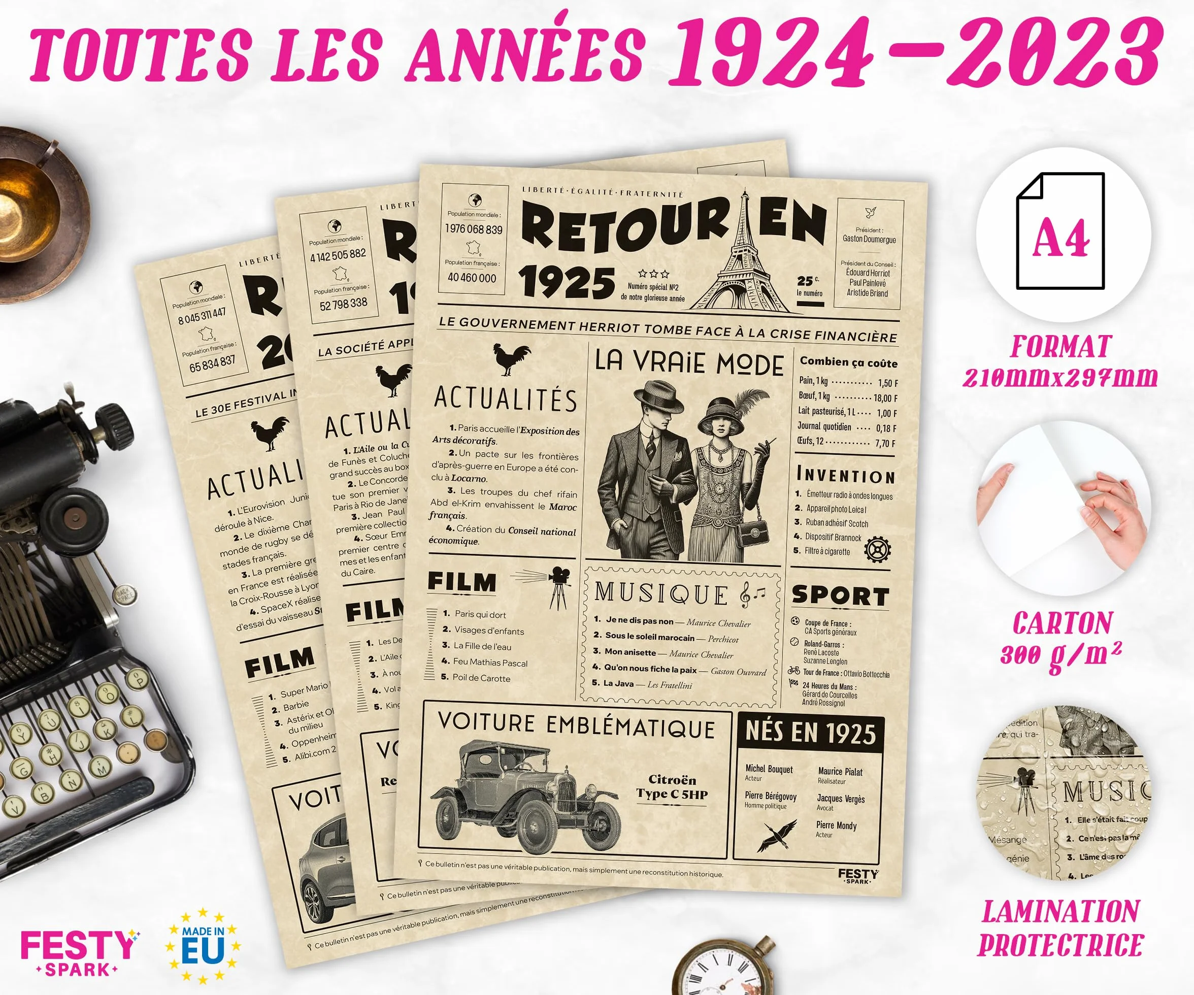 Carte Anniversaire 90 Ans Femme Homme - Décoration Anniversaire 90 Ans avec Félicitations
