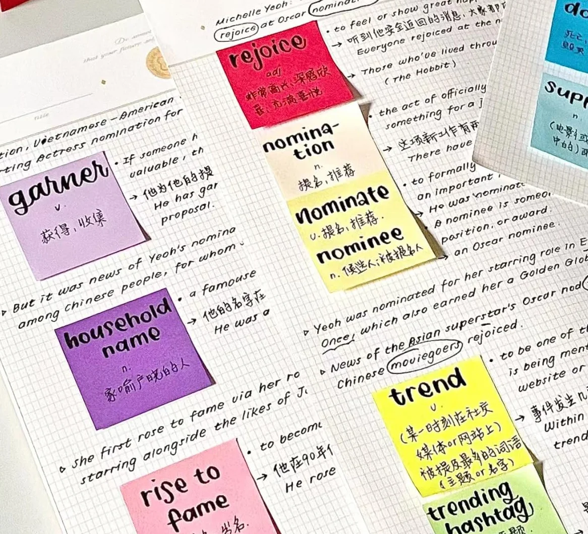 Mini notes adhésives 3,8 x 5,1 cm 80 feuilles, petites notes autocollantes couleurs vives