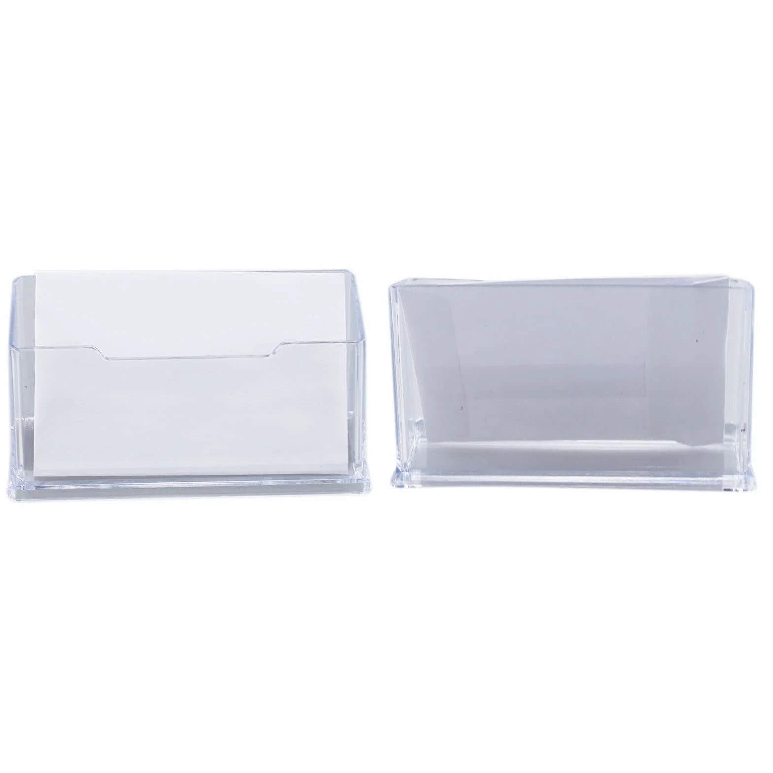 Porte-cartes de visite transparents acrylique lot de 3 pour bureau organisateur