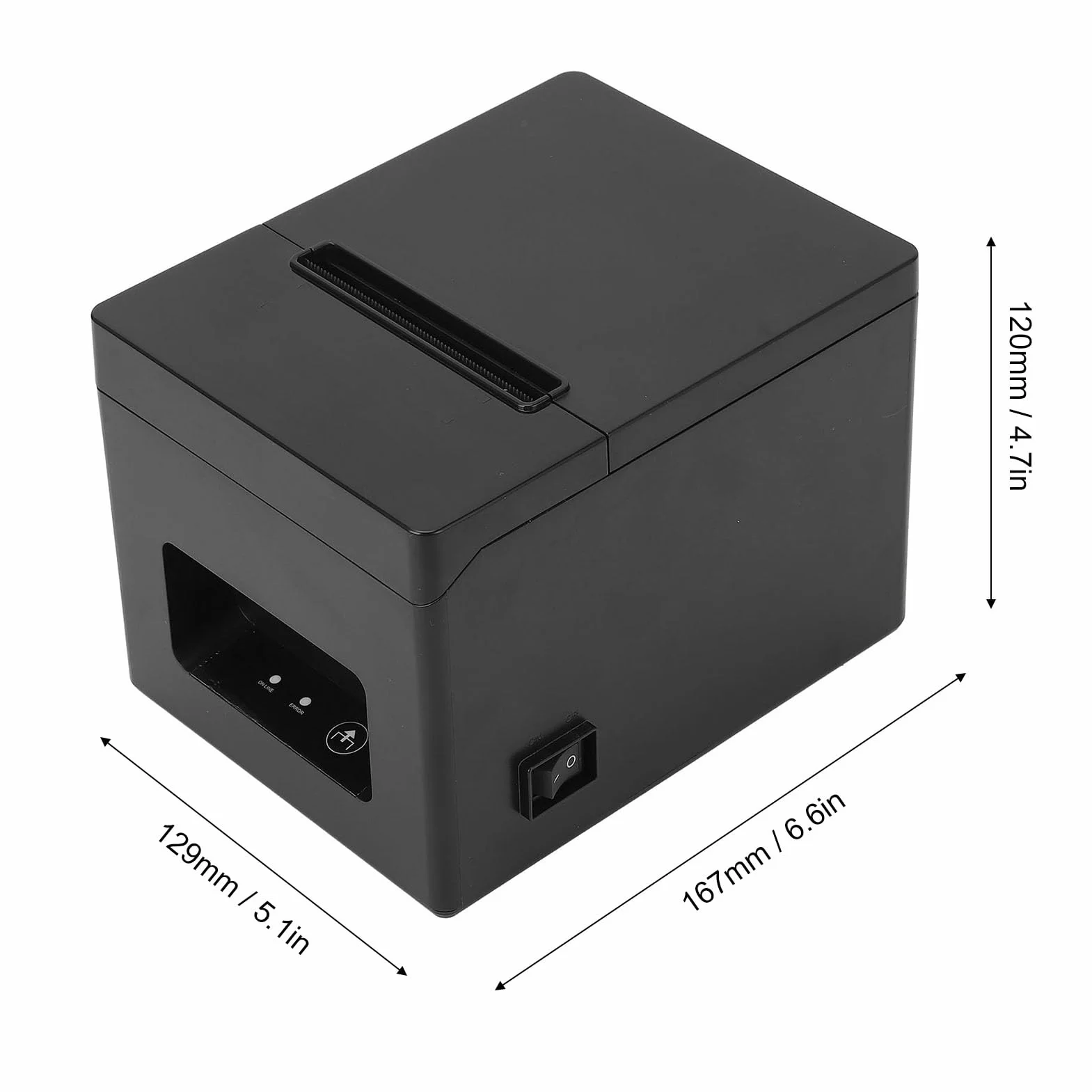 Fafeicy Imprimante Thermique USB Découpeur Automatique Tickets Caisse 80mm Prise UE