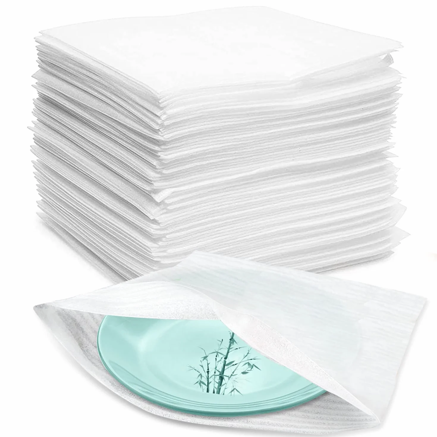Feuilles Mousse Papier Bulle Déménagement Carton Vaisselle Verres Plats Assiettes 100PCS
