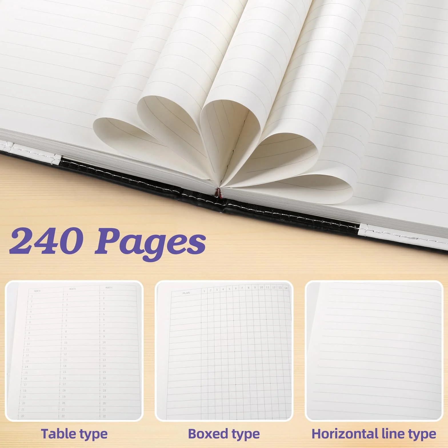 Carnet de notes intime avec code 22x14.5 cm 240 pages Bleu