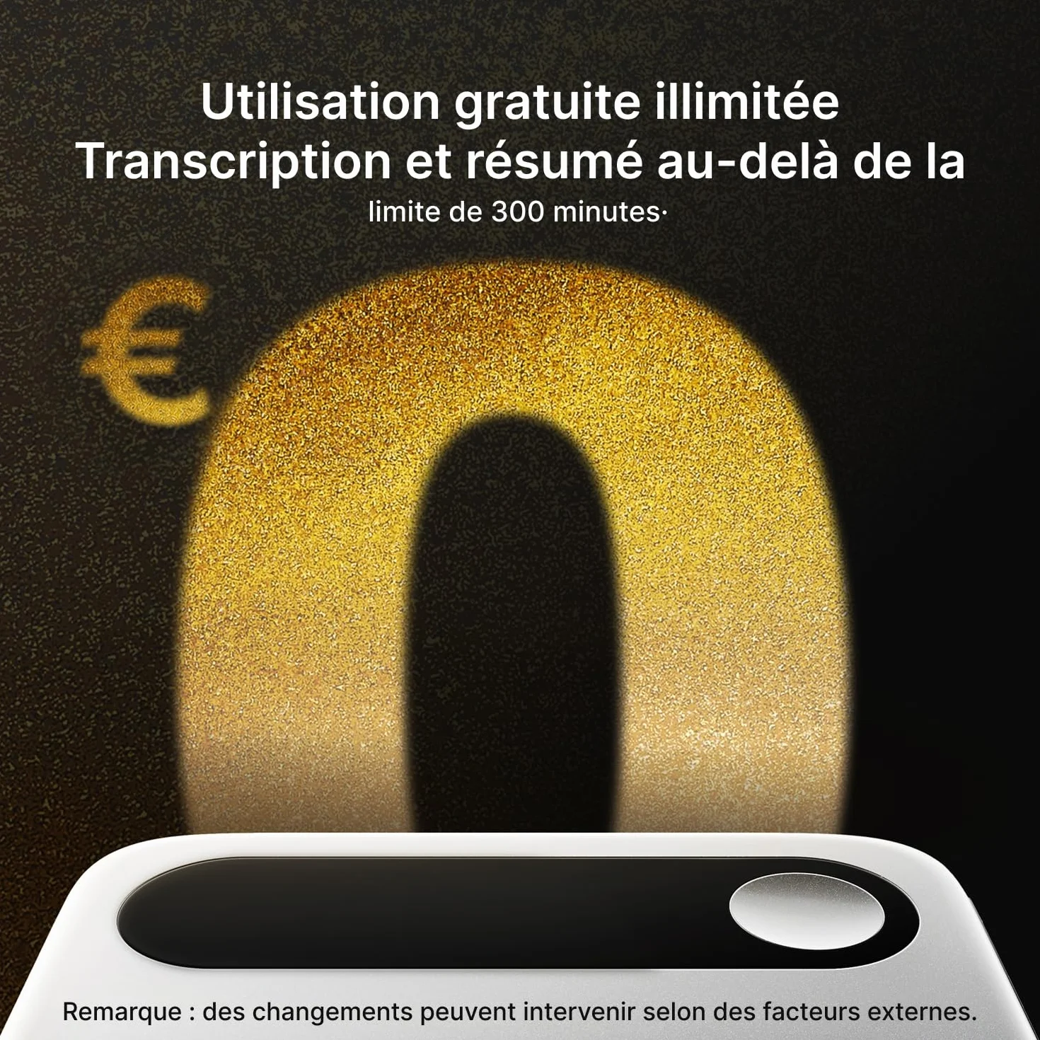 Comulytic Note Pro Enregistreur Vocal IA numérique Transcription résumé illimités dictaphone contrôle Application étui 113 Langues Noir