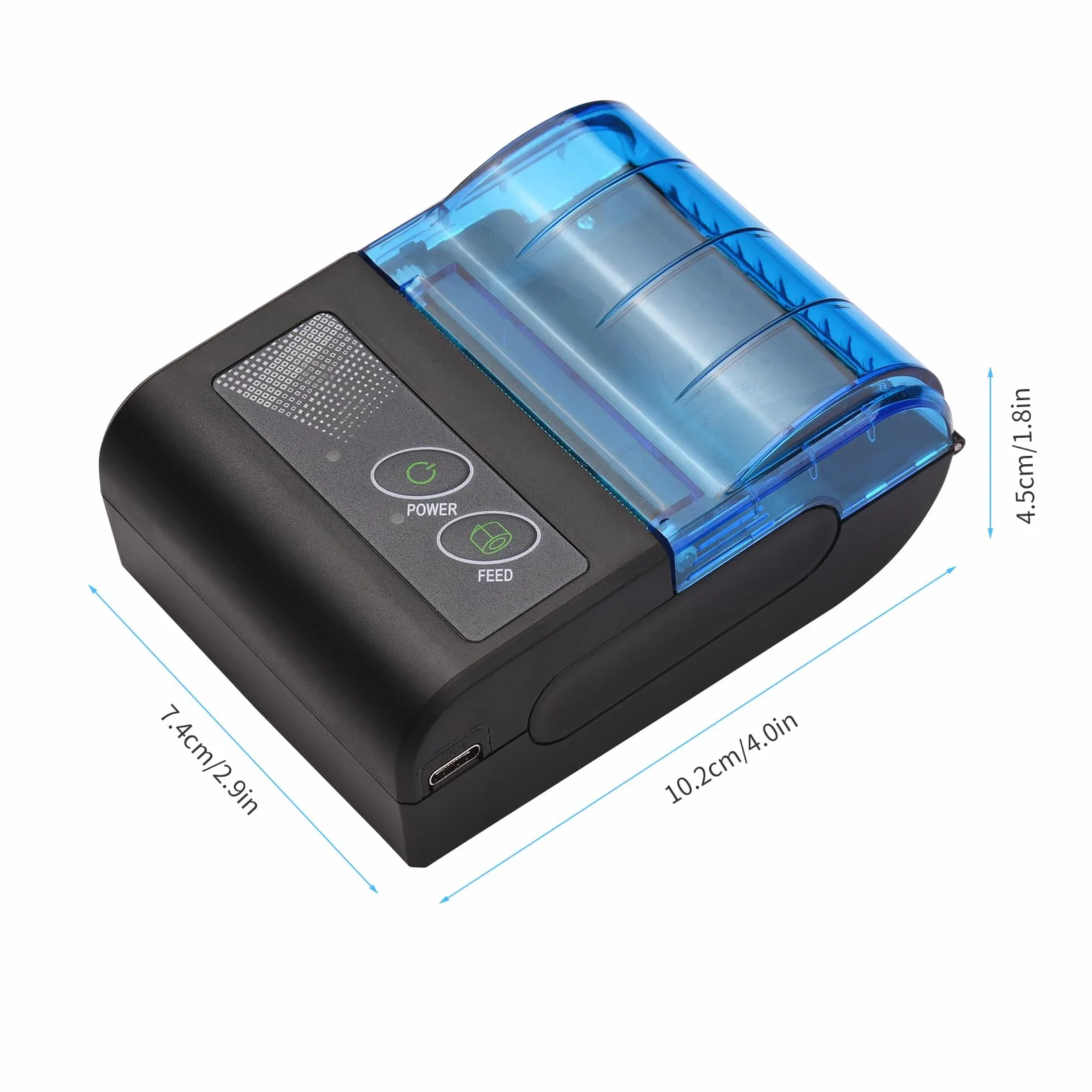 Mini imprimante thermique portable sans fil 58 mm compatible Android Windows