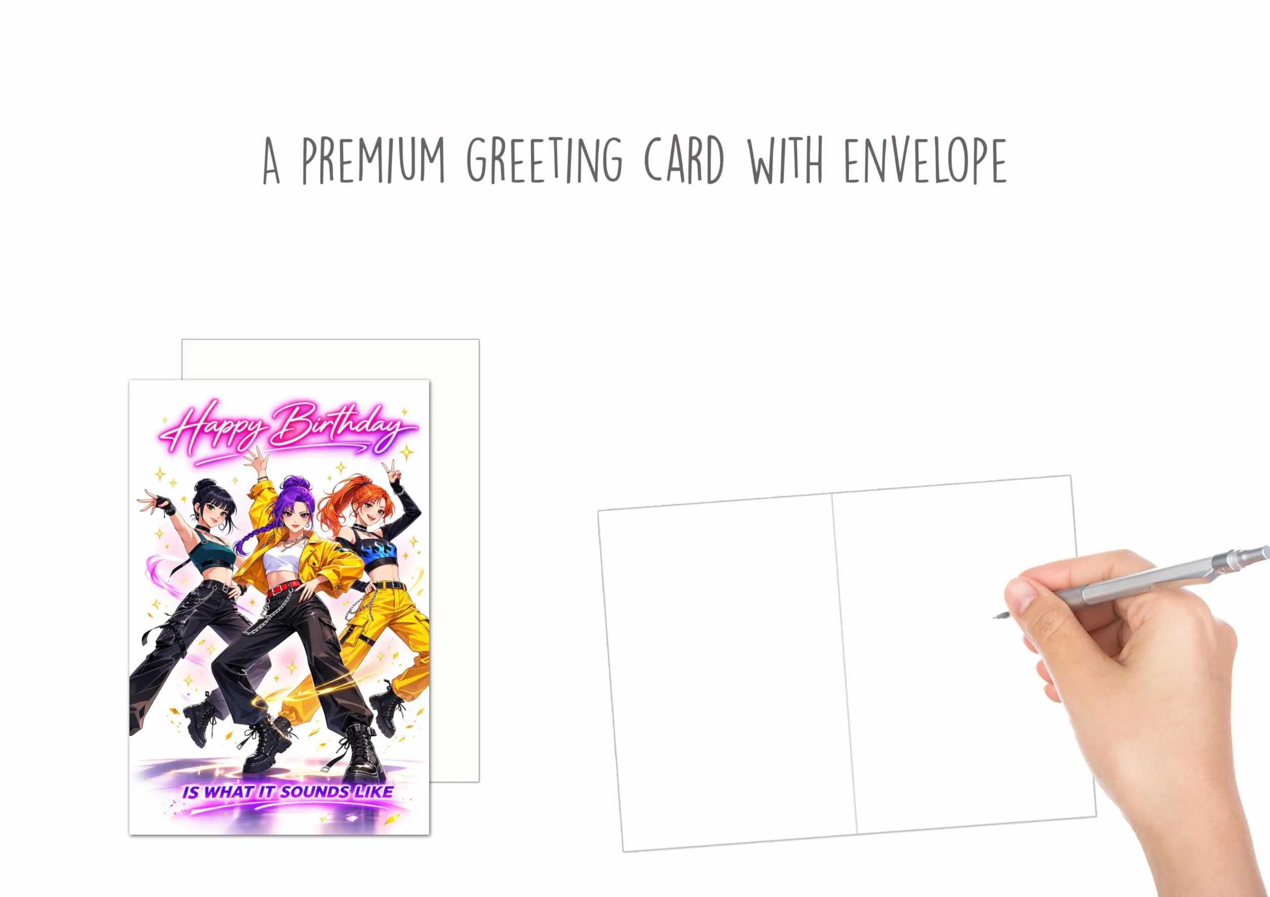 Edition Seidel Premium Carte d'anniversaire K-Pop Fille Cool Gang