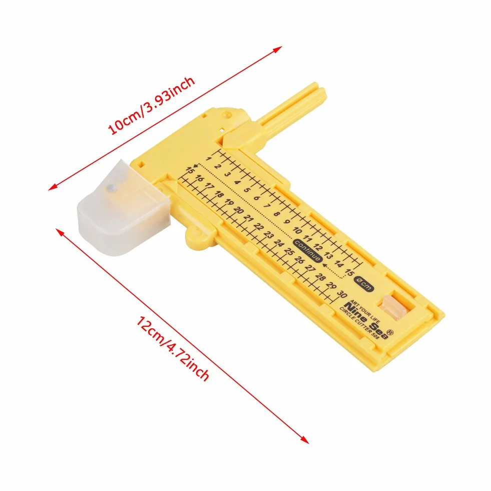 Cercle rotatif Cutter PVC Plastique Réglable Compas Outil de Coupe Papier Carte Cuir Artisanat