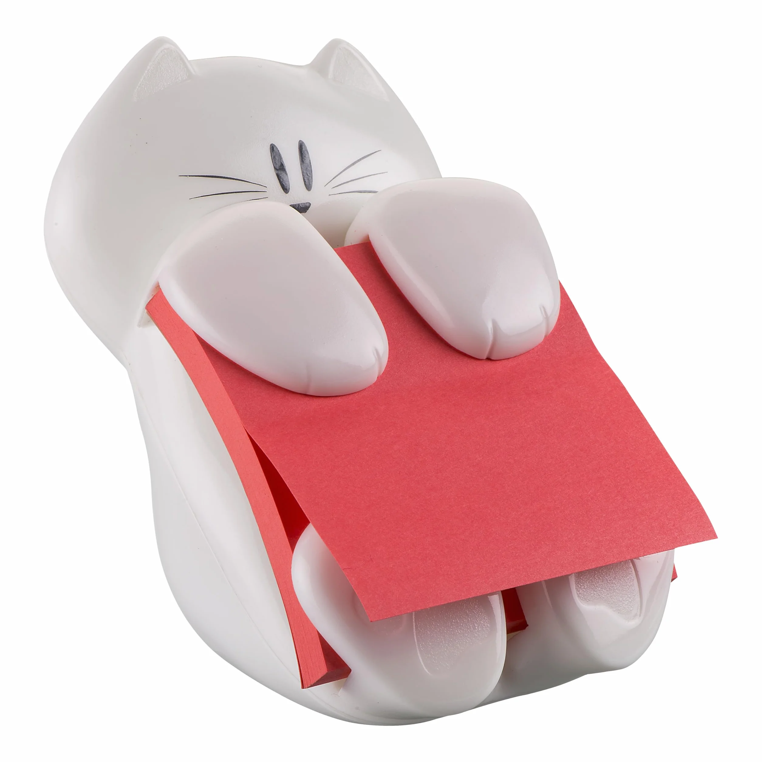 Post-it Dévidoir Forme Chat 1 Bloc Z-Notes 90 Feuilles 76 mm x 76 mm Rose