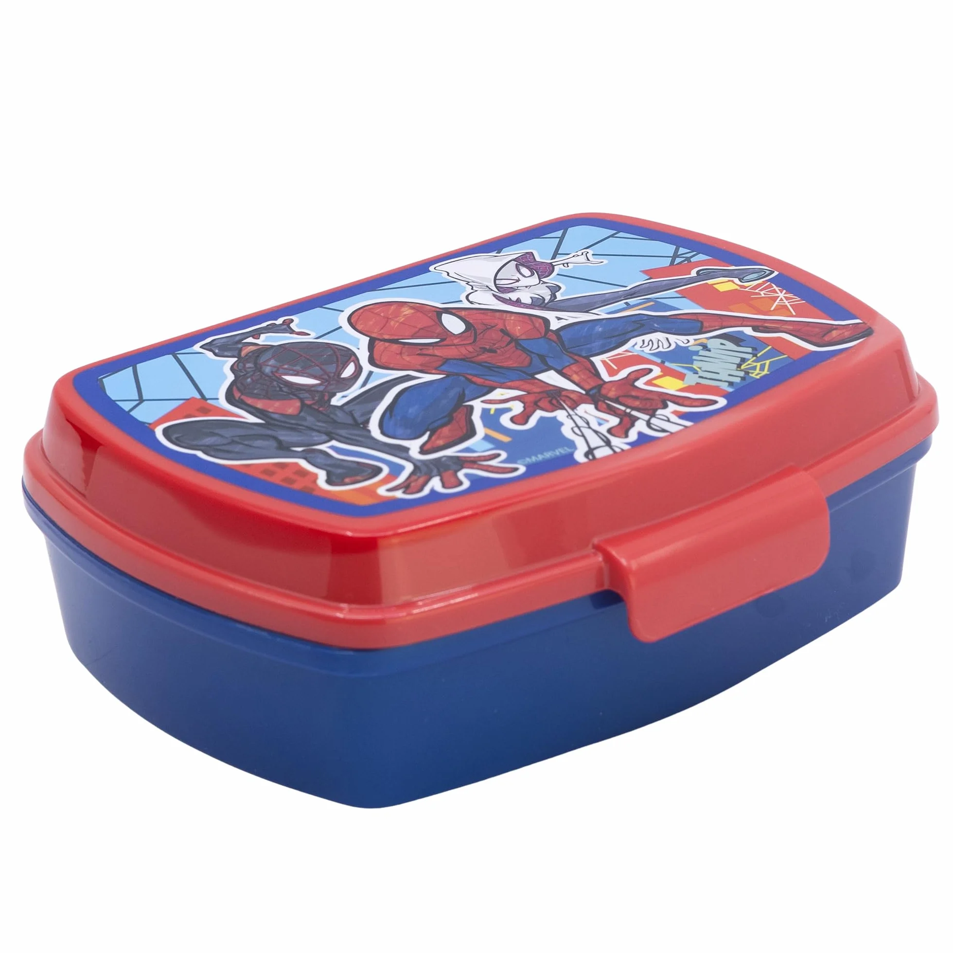 Boîte à Goûter Enfant Spider-Man Lunch Box Rectangulaire 1333ml Sans BPA Plastique Résistant