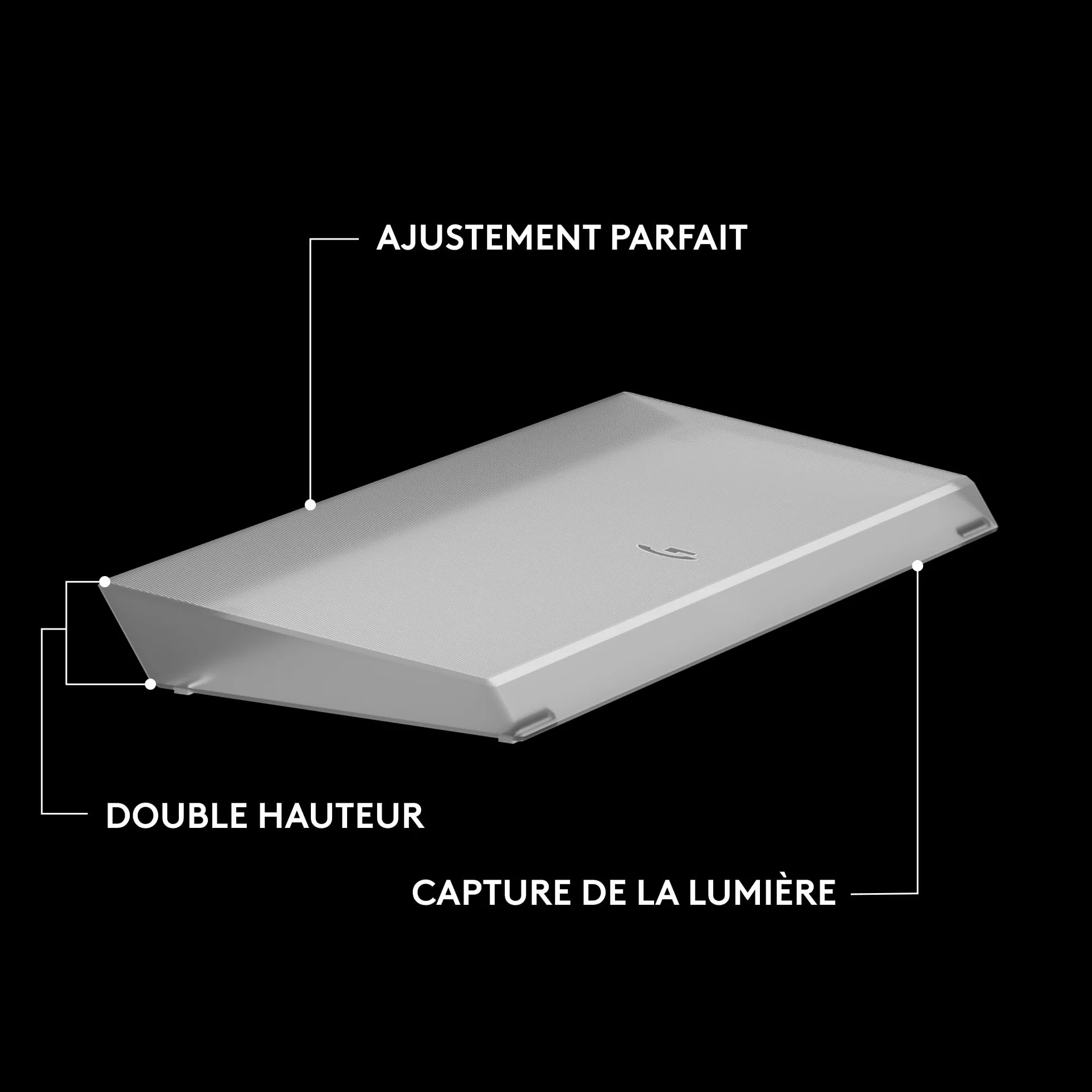Logitech G G512 X PALM REST 98 repose-poignets acrylique LIGHTSYNC RVB gravé au laser soutien clavier gaming G512 X Transparent