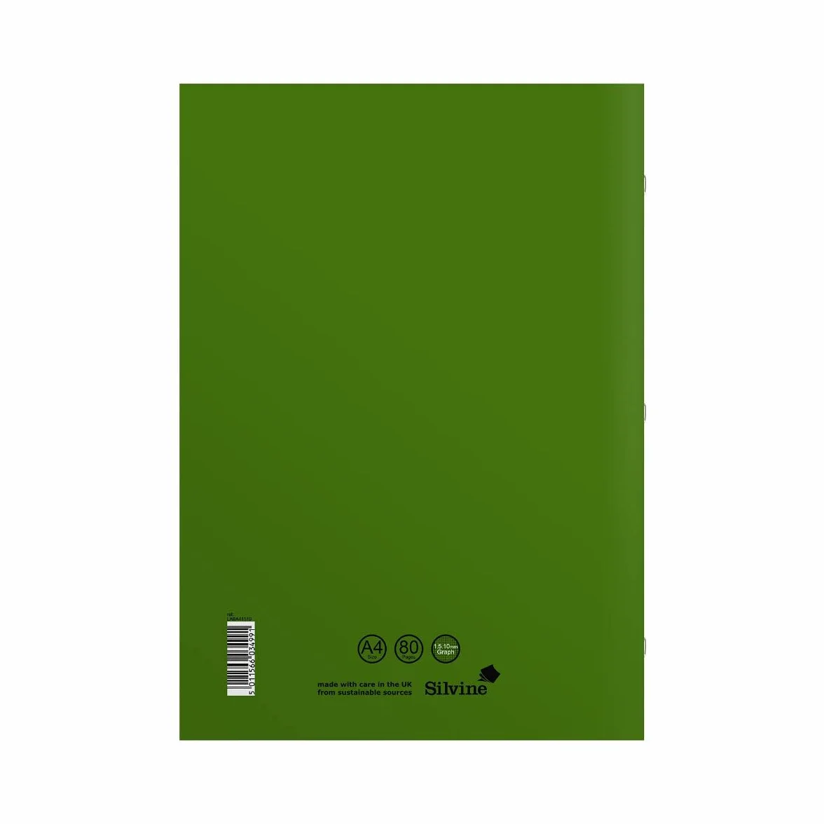 Silvine Cahier de laboratoire A4 75 g/m² 80 pages 10 mm Grn