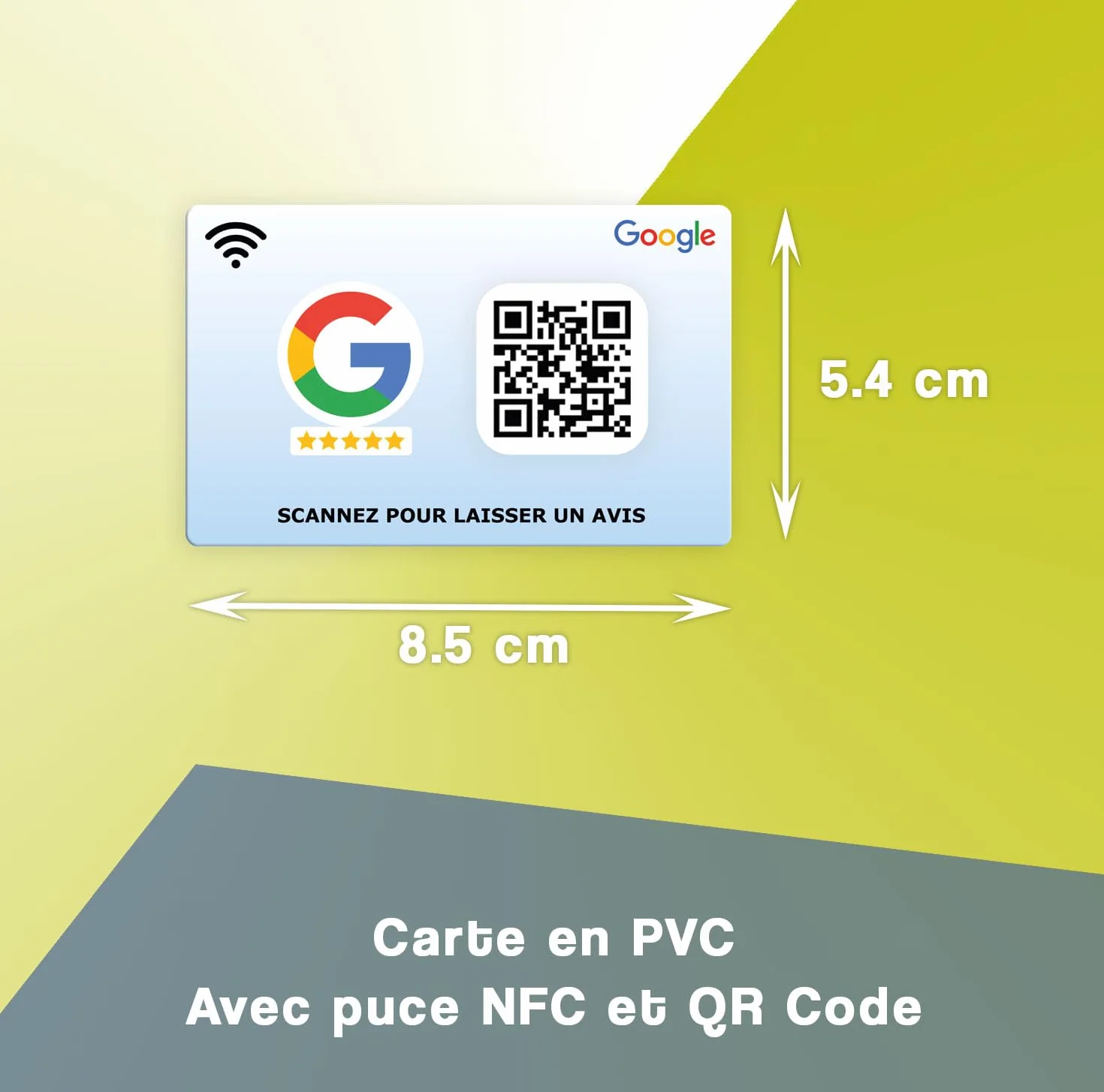 Carte Google Avis NFC QR Code Collectez Avis Clients Format Carte Visite Entreprises Commerces