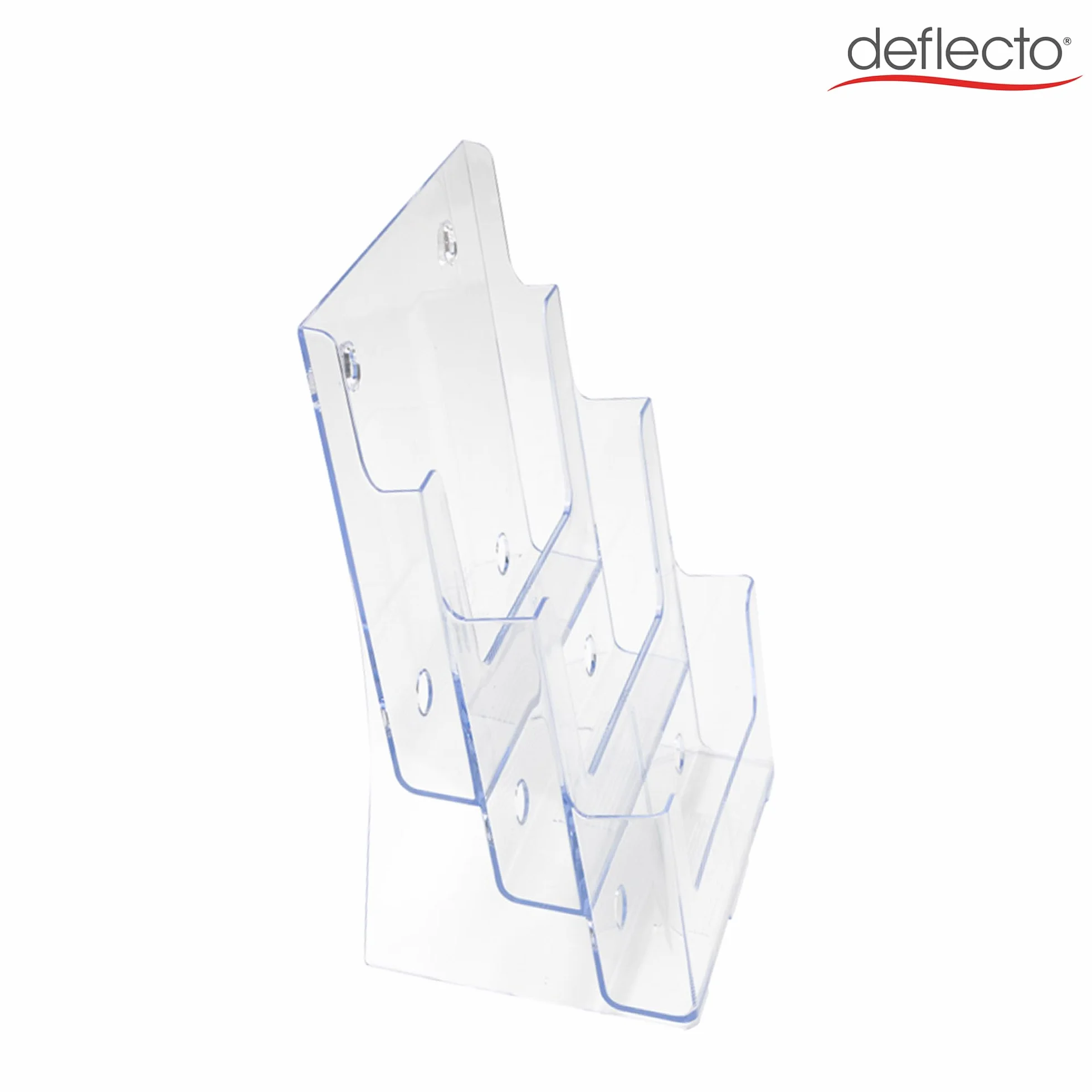 Deflecto Lot de 2 Porte-documents A4 Portrait 3 Niveaux Présentoir Incliné Multi-Poches