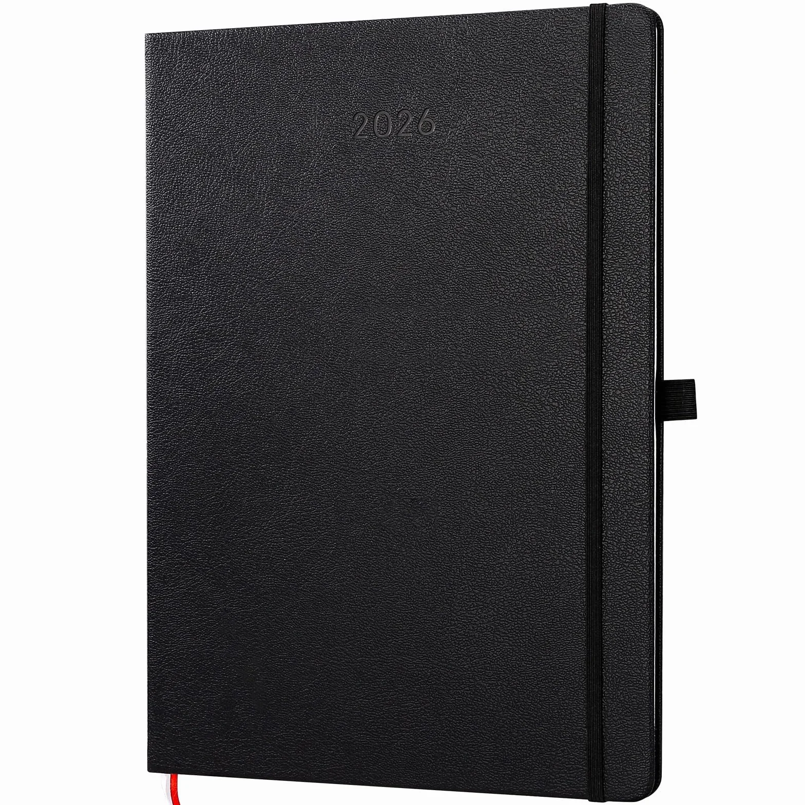 Agenda 2026 Semainier A4 Français Noir, Weekly Planner Horizontal Organiseur Hebdomadaire Professionnel Grand Format