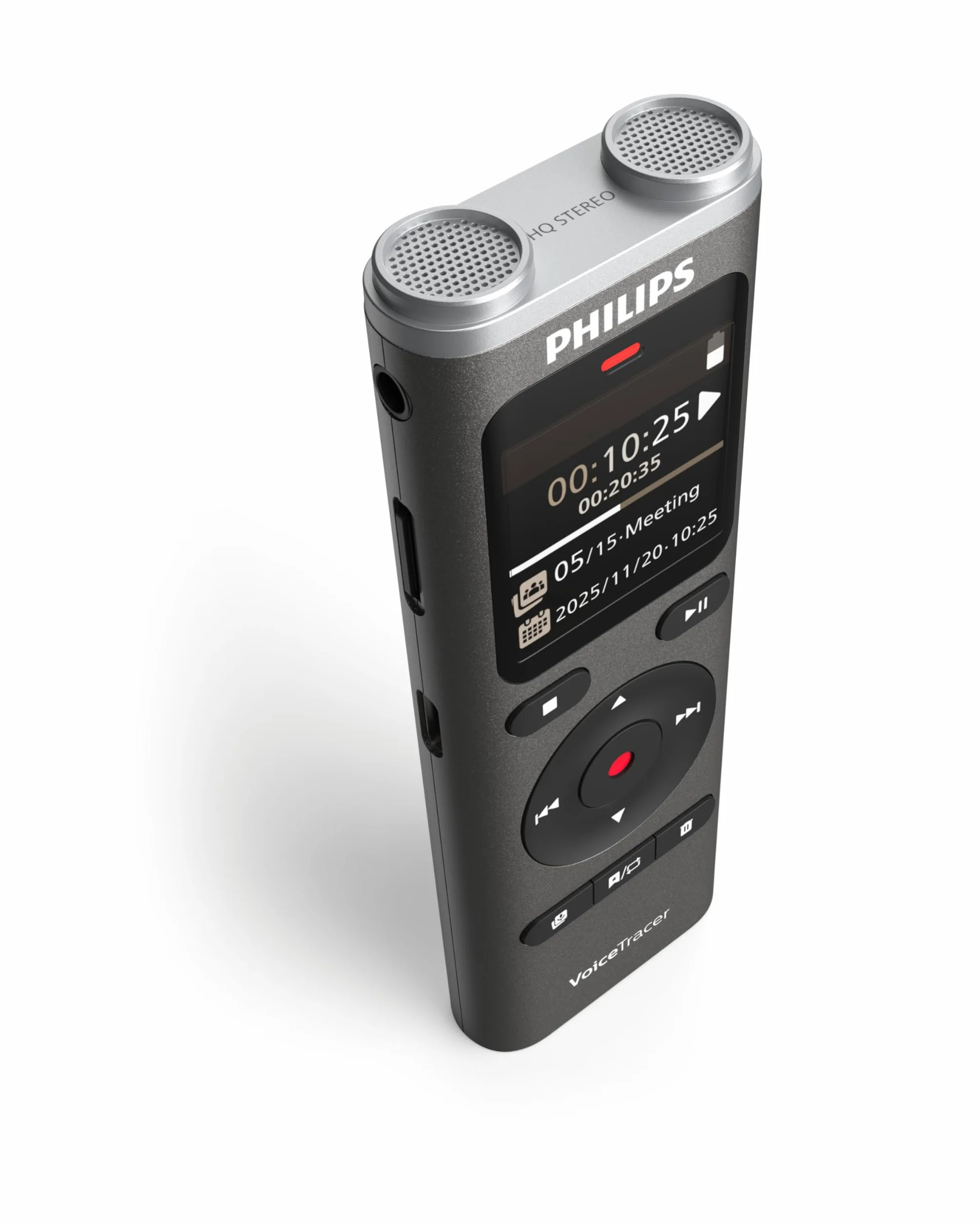 Philips DVT2075 VoiceTracer enregistreur audio MP3 PCM microphones stéréo