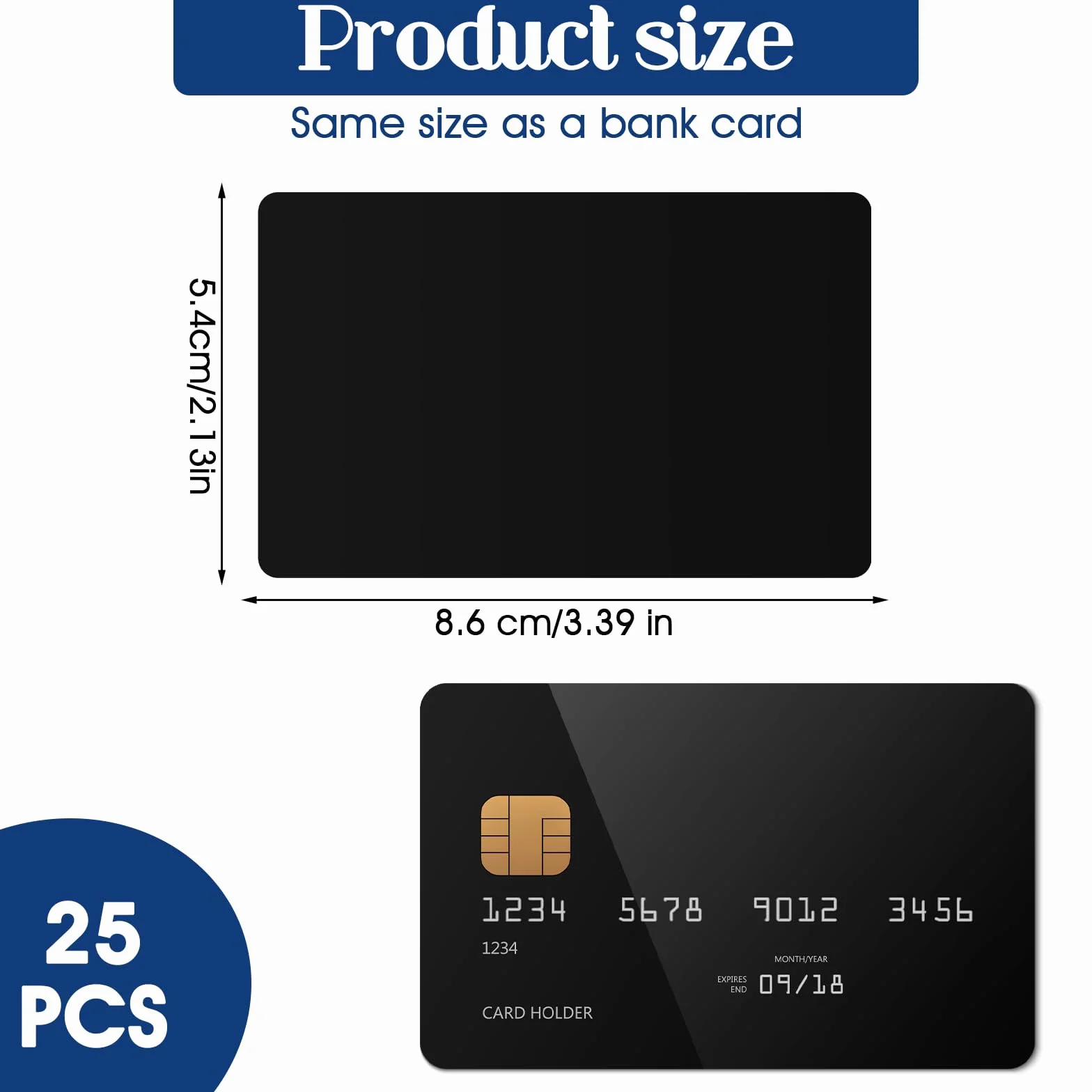 Cartes de visite NFC métal aluminium imperméable lot de 25 pour bureau affaires
