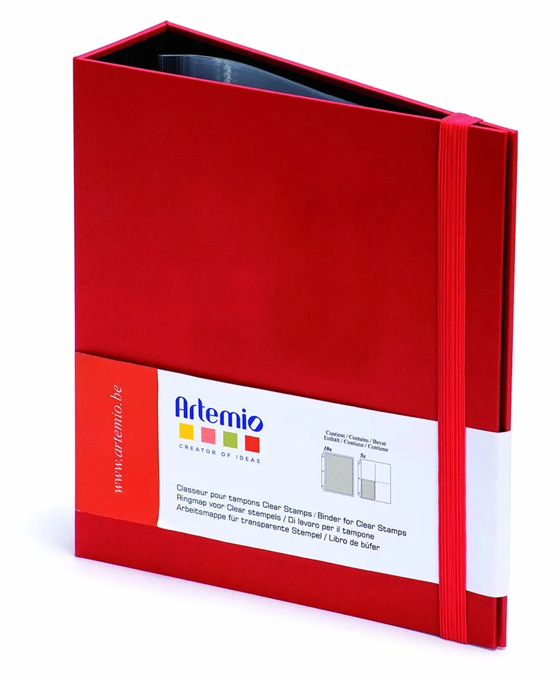 Artemio Farde de Rangement pour Tampon Transparent Plastique Multicolore 22,4 x 7,2 x 25,2 cm
