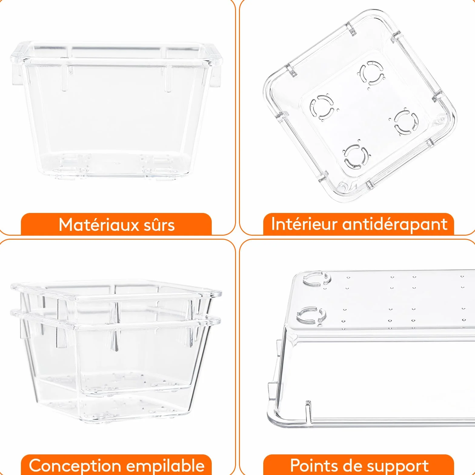 Lifewit Lot de 25 Organisateurs de Tiroirs Transparent, Rangement Diviseur Plateau pour Papeterie Maquillage Bijoux
