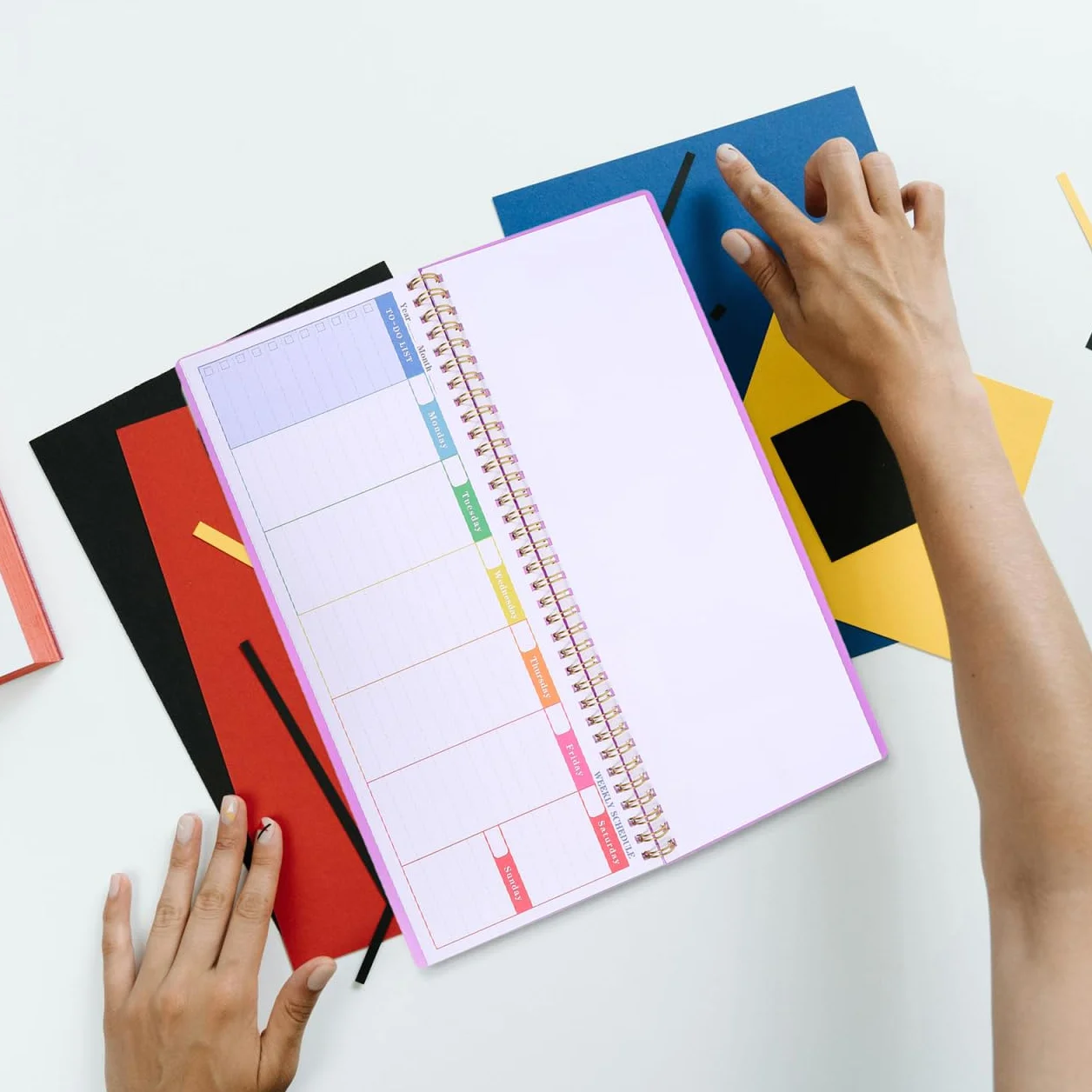 Planificateur Semainier Non Daté Détachable 12.20x30.50cm Bloc-Notes Organiseur Hebdomadaire Maison Bureau