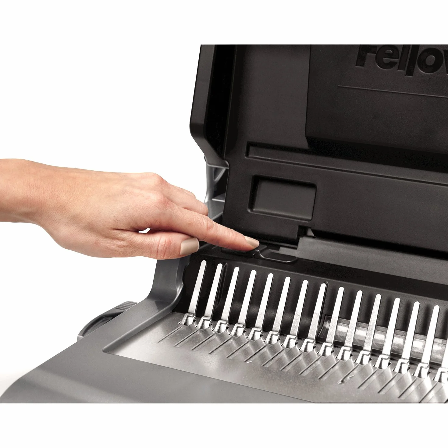 Fellowes Quasar+ Machine à relier 21 trous 500 feuilles Argent