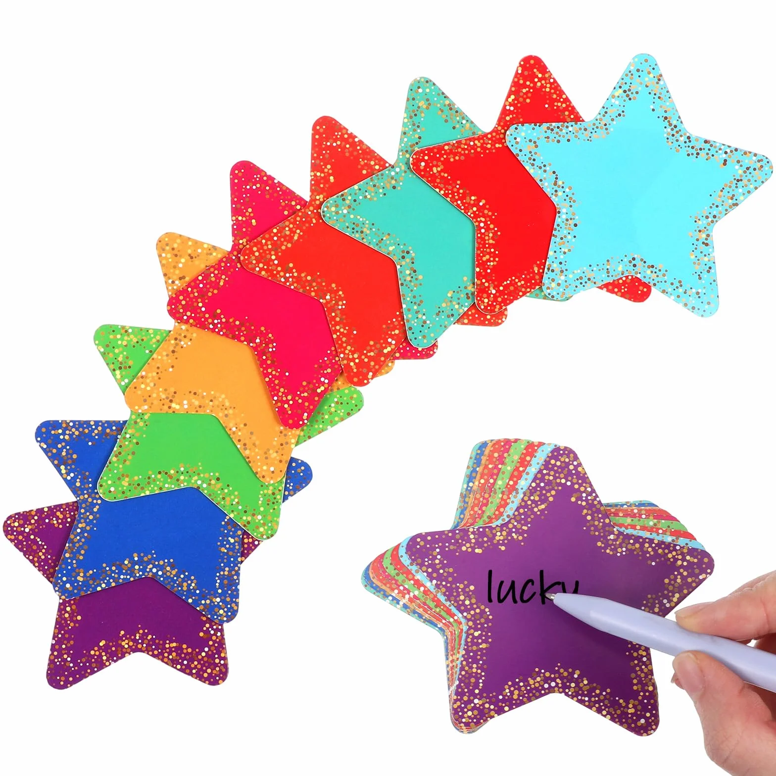 Étoiles découpées en papier 8,9 cm pour décoration tableau d'affichage, lot de 108