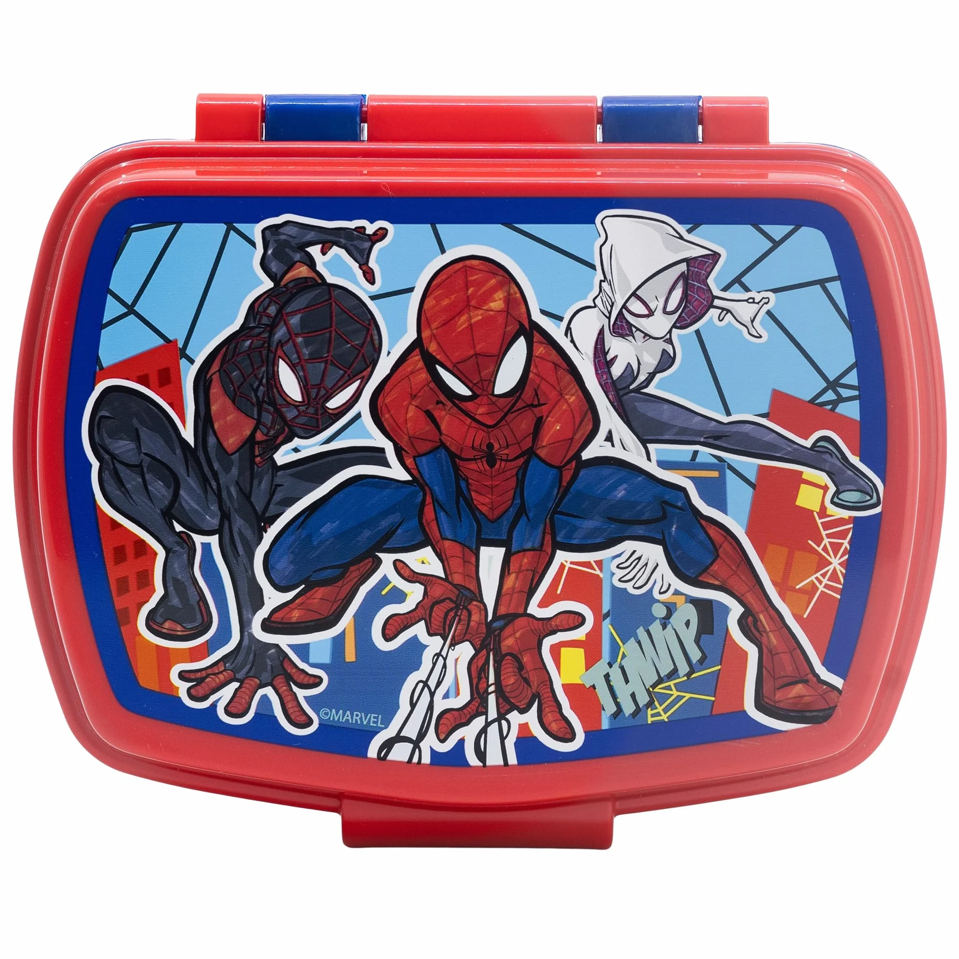 Boîte à Goûter Enfant Spider-Man Lunch Box Rectangulaire 1333ml Sans BPA Plastique Résistant