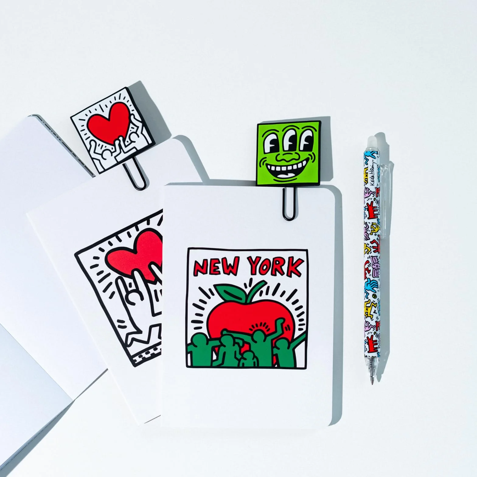 Grupo Erik Keith Haring Set Papeterie Stylo Bille Crayon Surligneurs Carnets A6 Stickers
